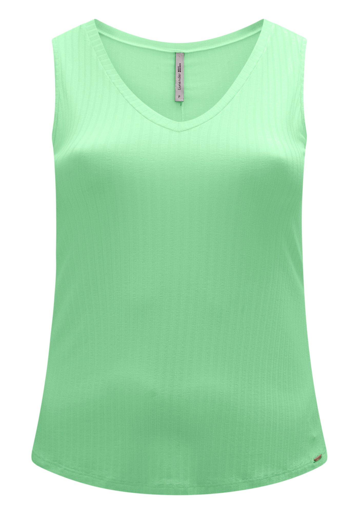 Blusa Regata Canelada De Al&ccedil;as Largas Em Malha De Viscose, , large.