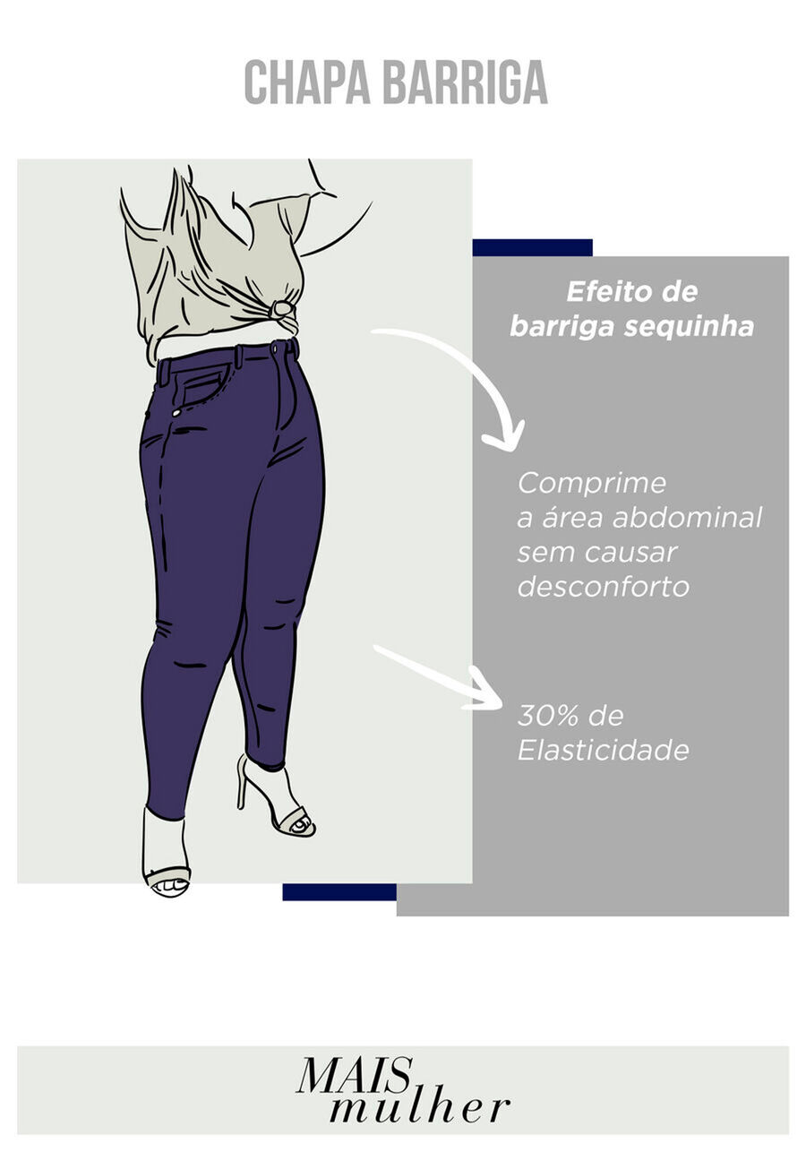 Calça Jeans Mom Chapa Barriga com Elastano, , large.