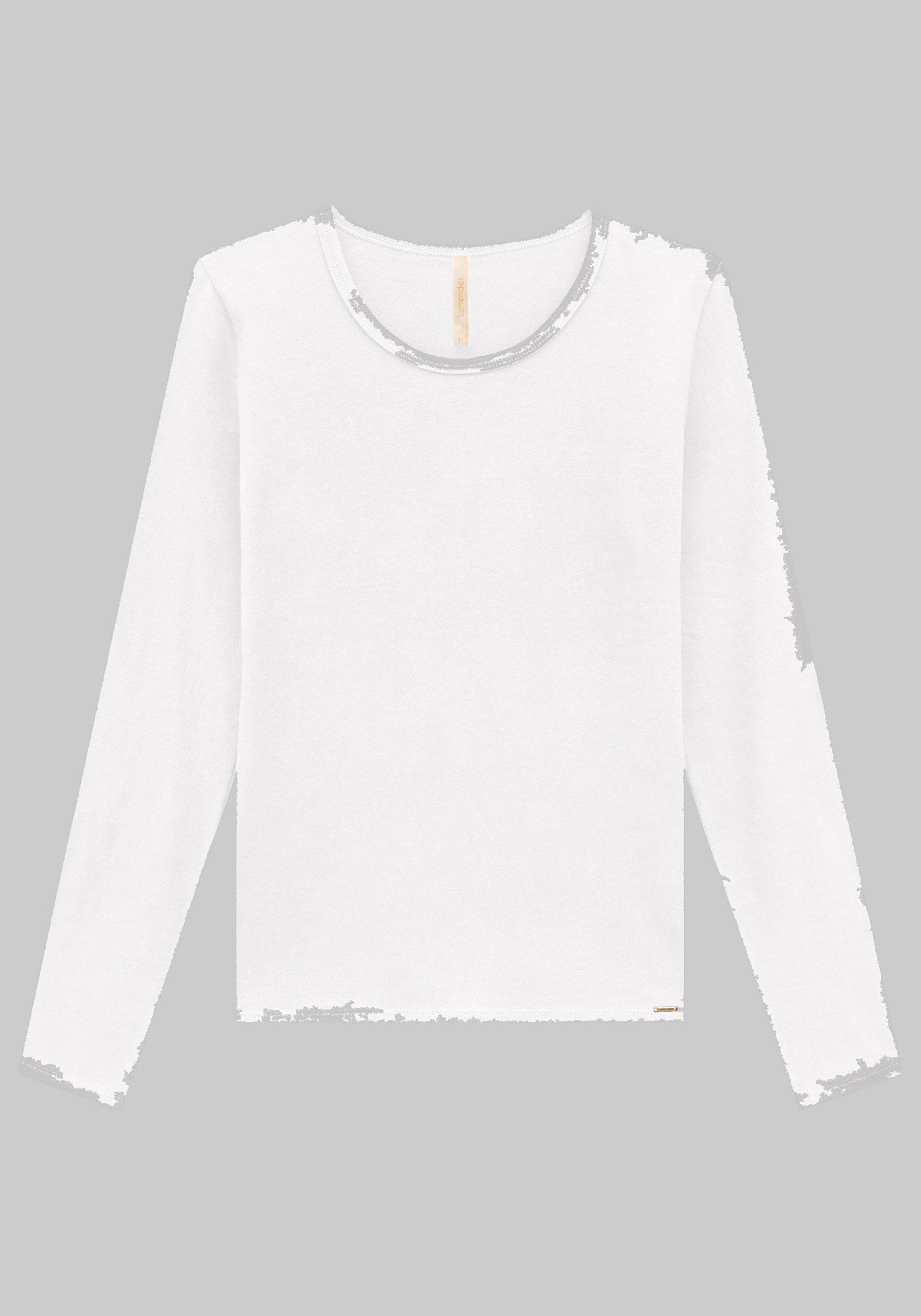 Blusa Manga Longa em Malha Cotton B&aacute;sica, , large.