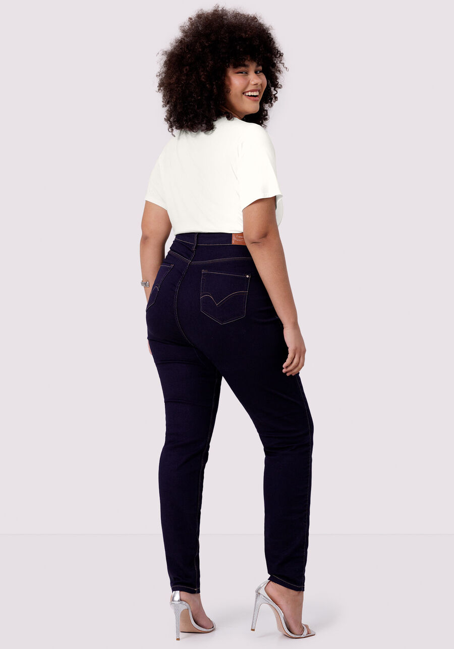 Calça Jeans Skinny Plus Size De Cintura Alta Com Bolsos, . Calça Jeans Skinny Plus Size De Cintura Alta Com Bolsos, , large.