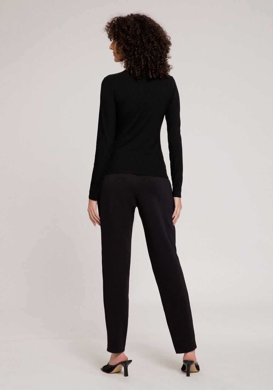 Blusa Manga Longa Canelada com Recorte, . Blusa Manga Longa Canelada com Recorte, , large.