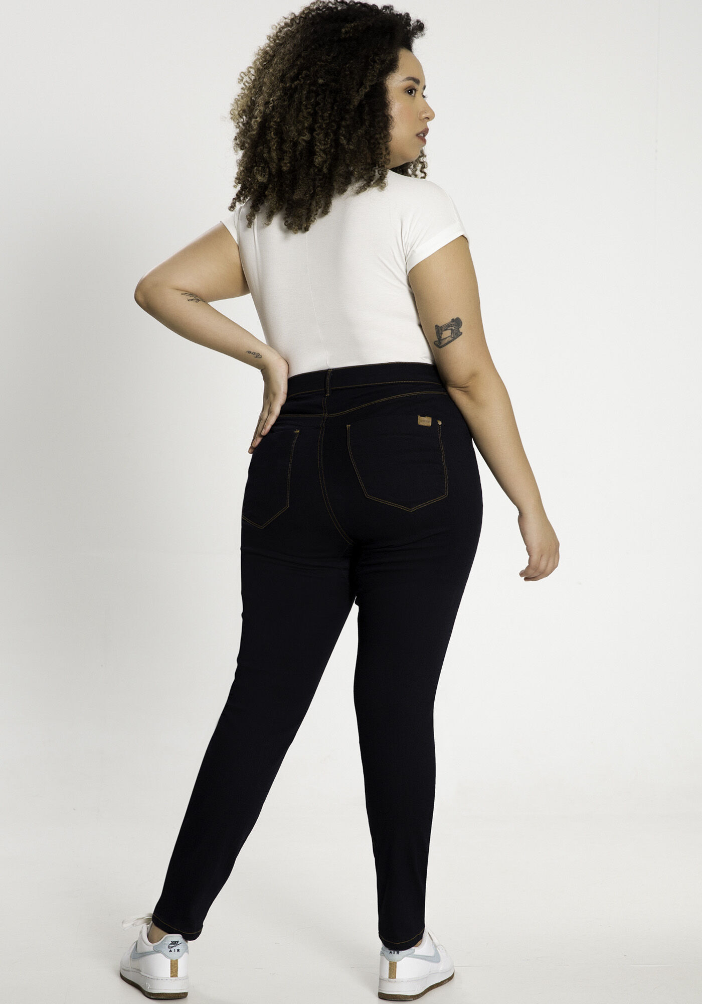 Cal&ccedil;a Skinny Jeans Com Cintura M&eacute;dia E Elastano Fit For Me, JEANS, large.