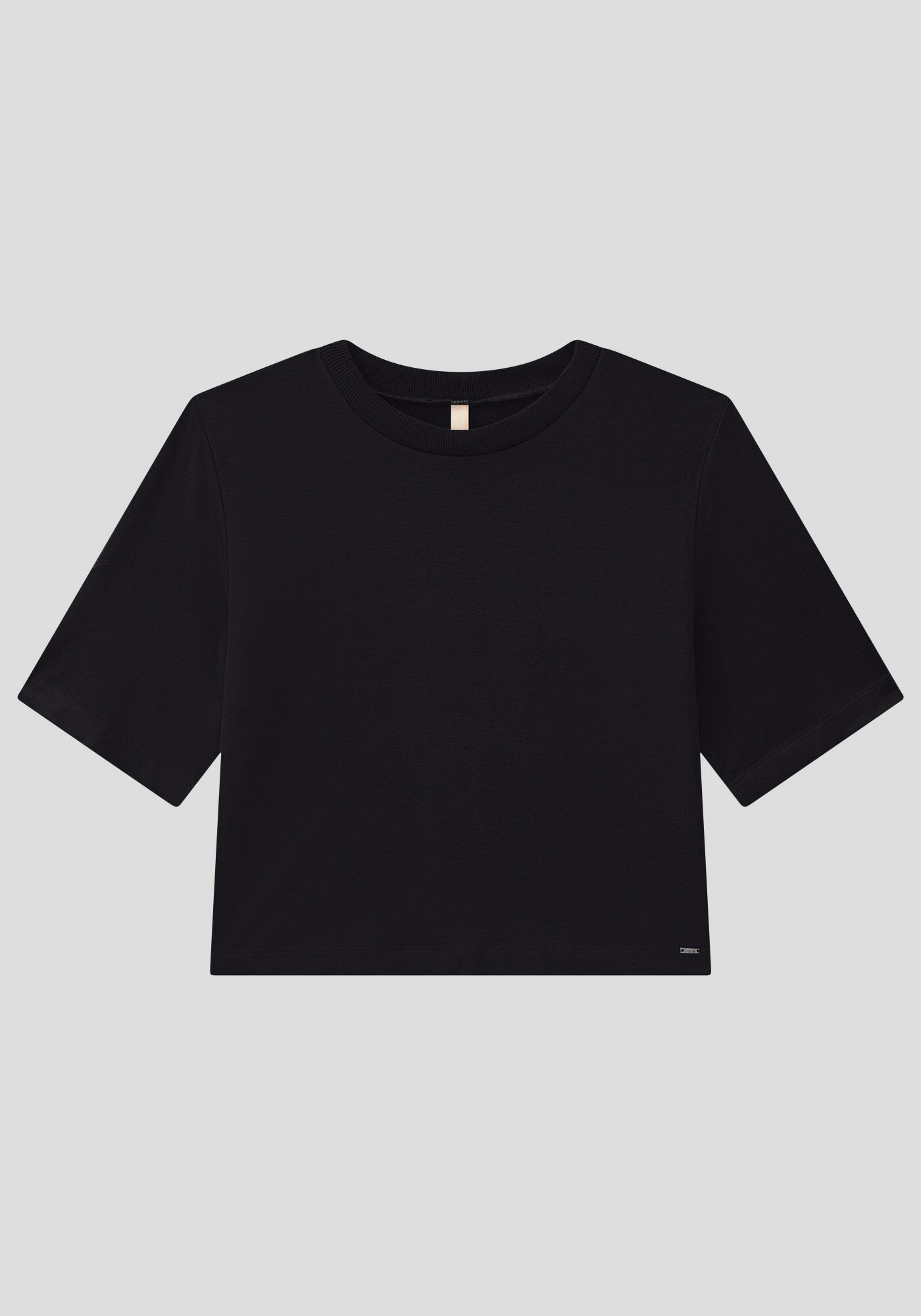 Blusa Cropped em Moletom Viscose B&aacute;sica, , large.