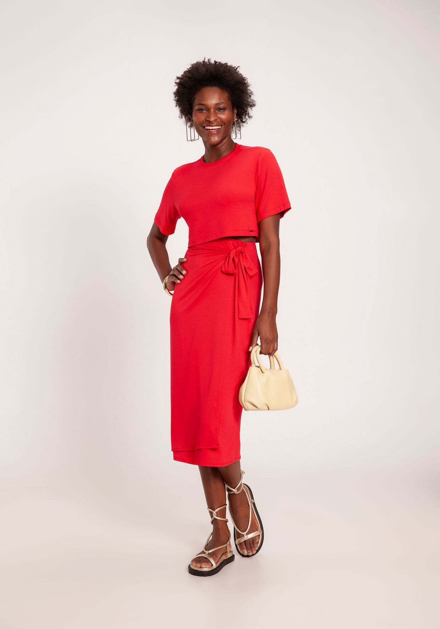 Blusa Cropped em Moletom Viscose B&aacute;sica, , large.