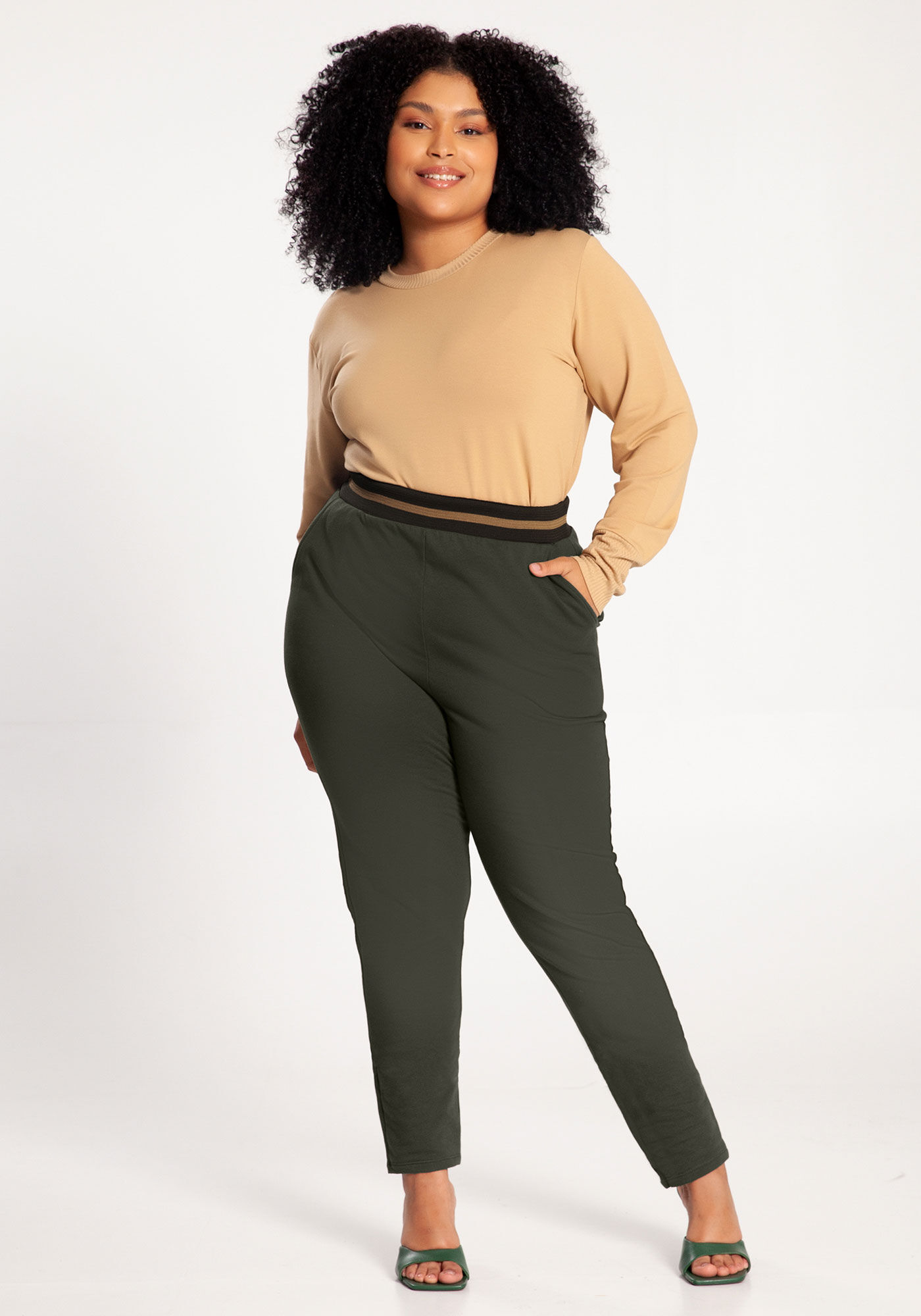 Calça transpassada plus size clearance
