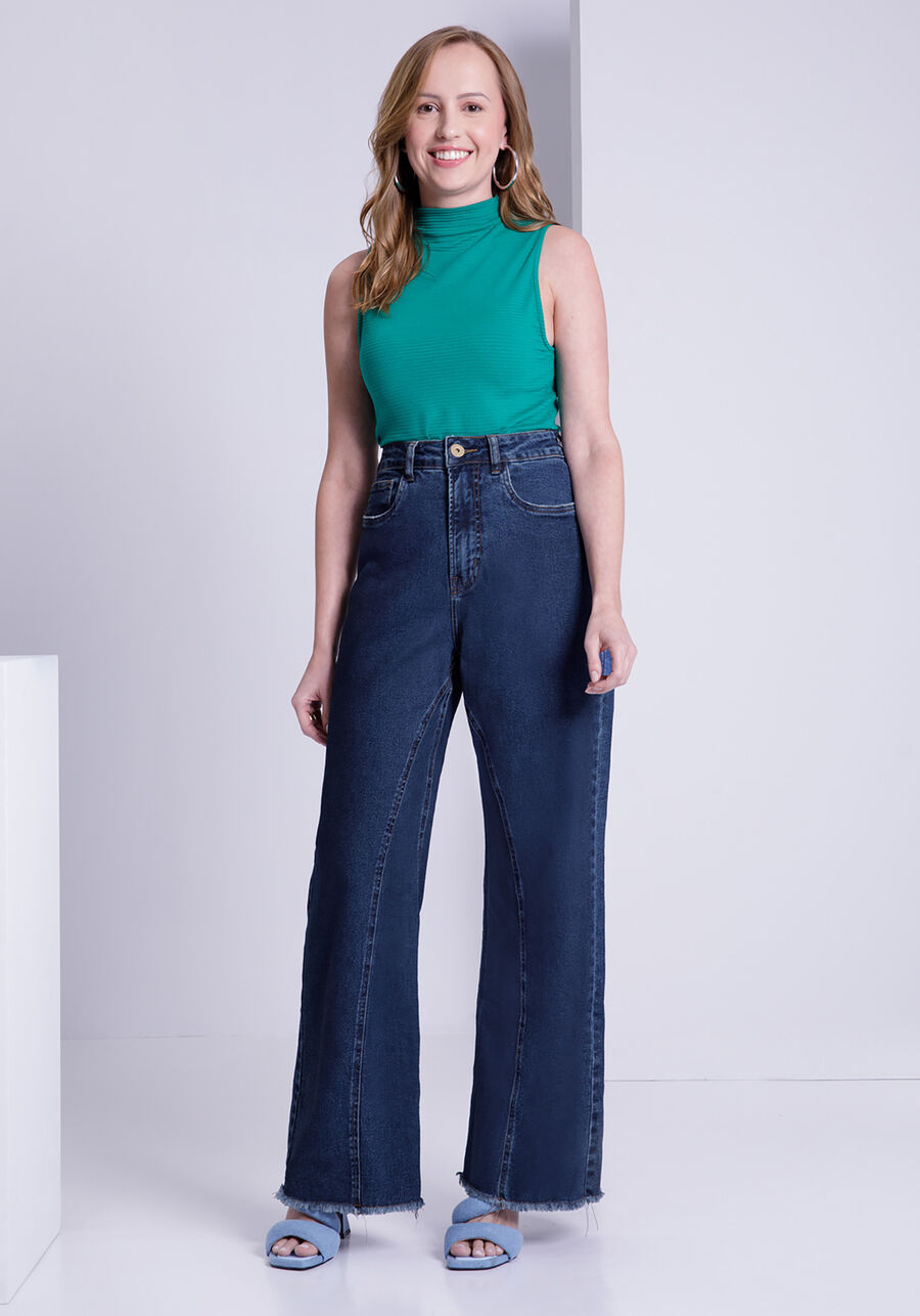 Calça Jeans Wide Leg Chapa Barriga Para Pequenas, . Calça Jeans Wide Leg Chapa Barriga Para Pequenas, , large.