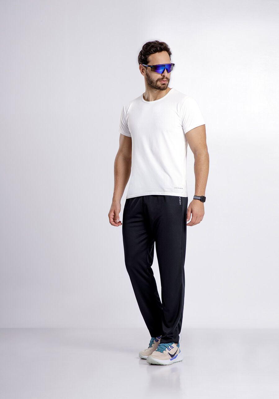 Camiseta Reta Básica De Mangas Curtas Em Malha De Poliamida, . Camiseta Reta Básica De Mangas Curtas Em Malha De Poliamida, , large.