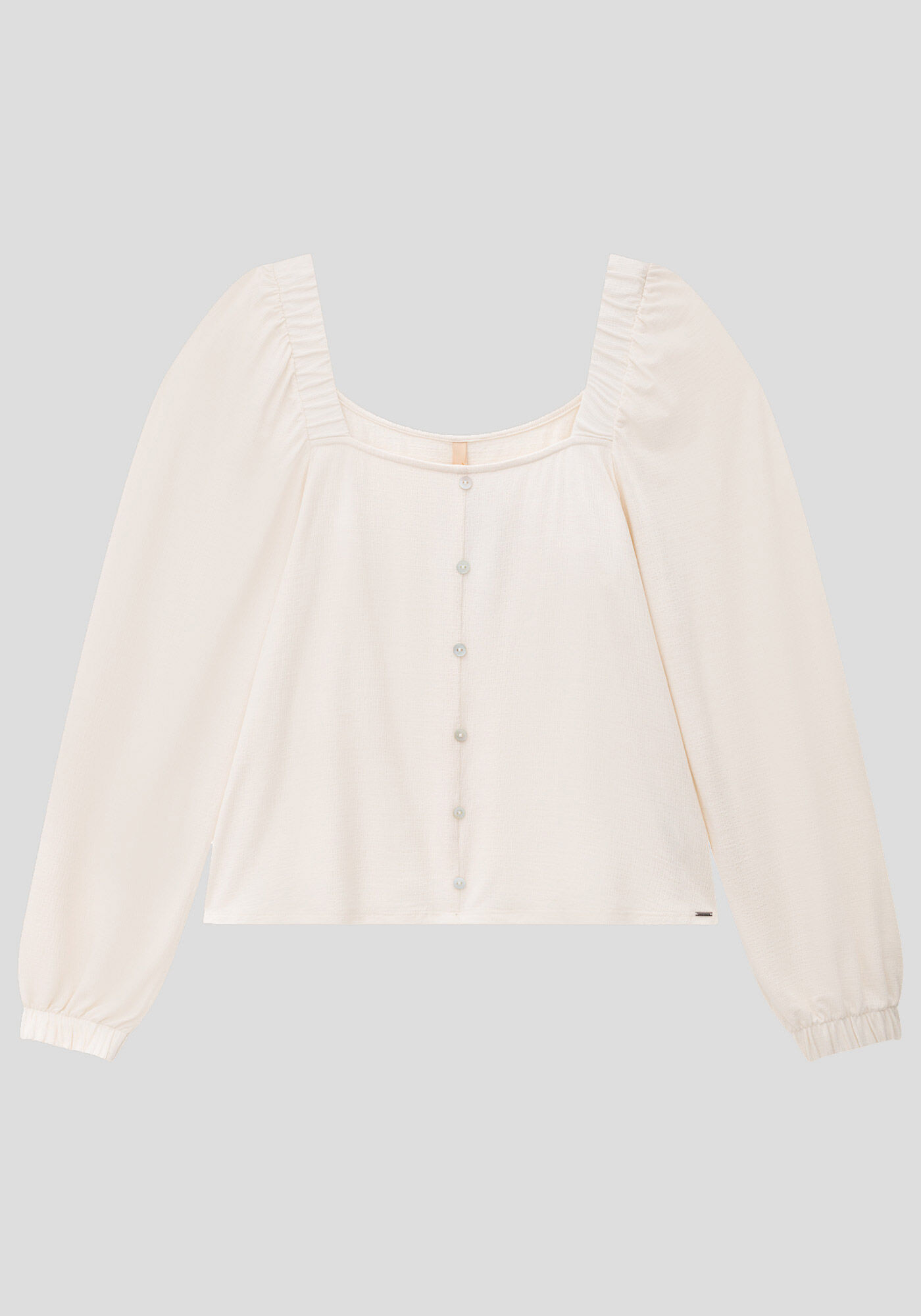 Blusa Plus Size em Malha com Mangas Bufantes, , large.