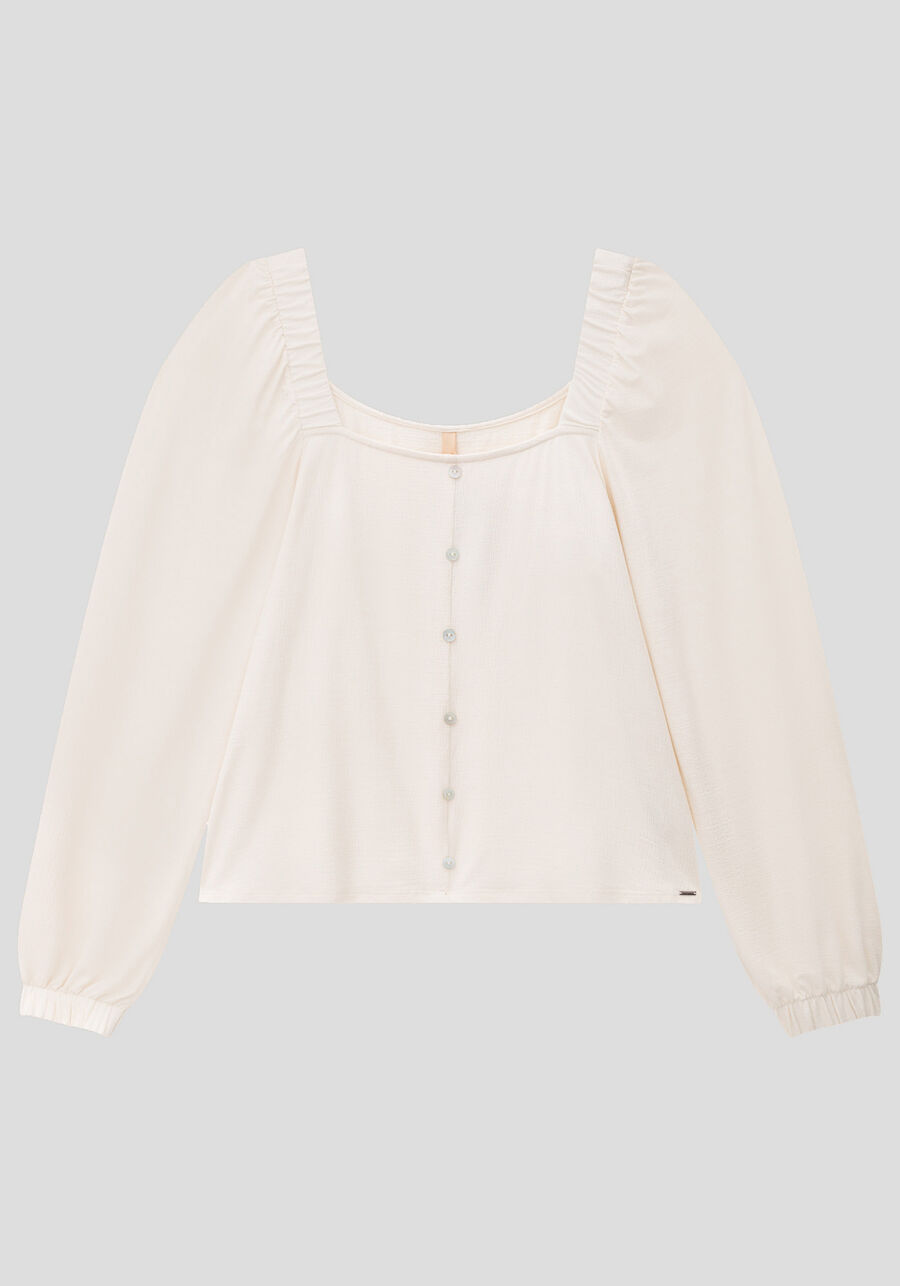 Blusa Plus Size em Malha com Mangas Bufantes, . Blusa Plus Size em Malha com Mangas Bufantes, , large.