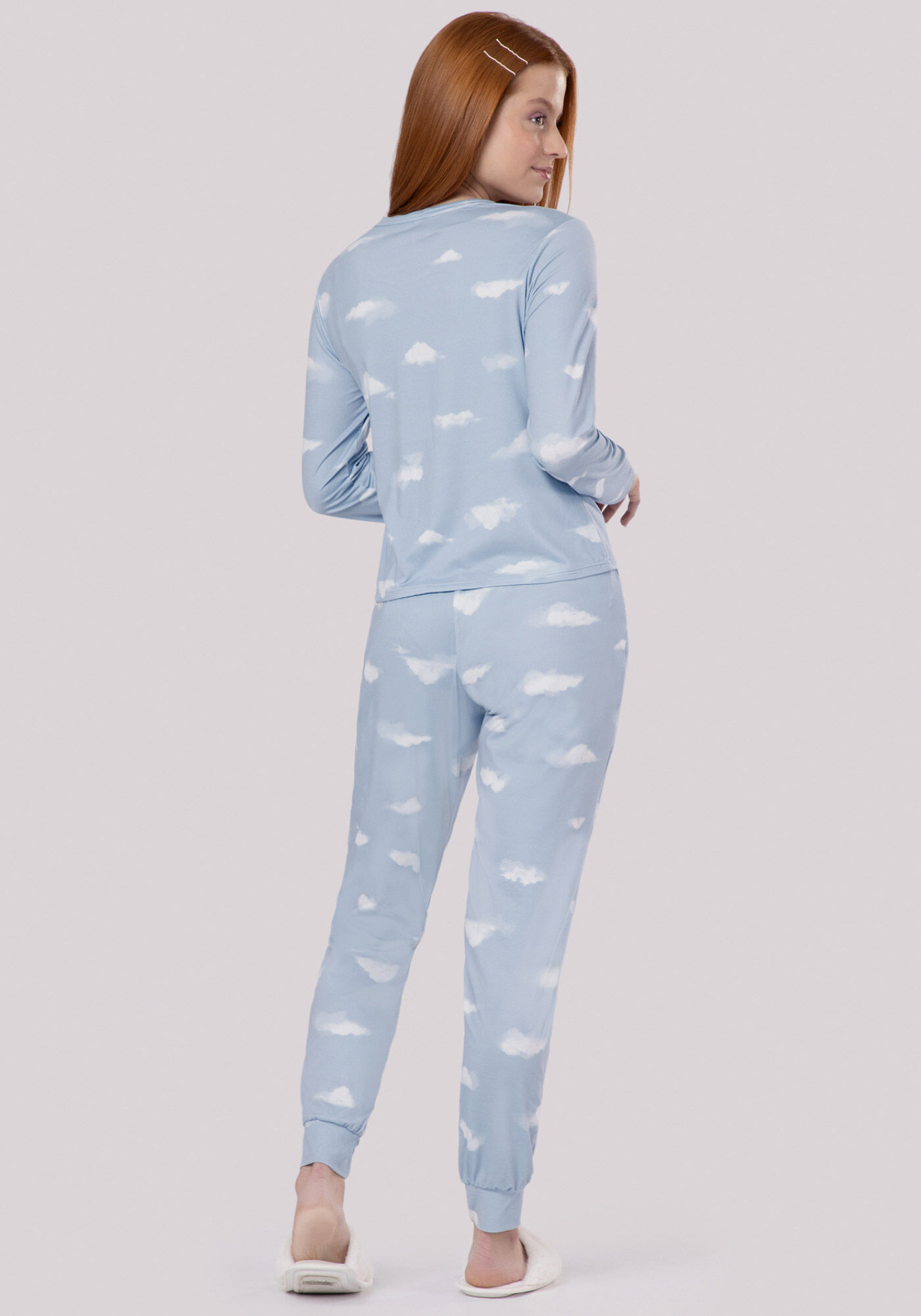 Pijama Juvenil Longo em Tecido com Estampa, , large.