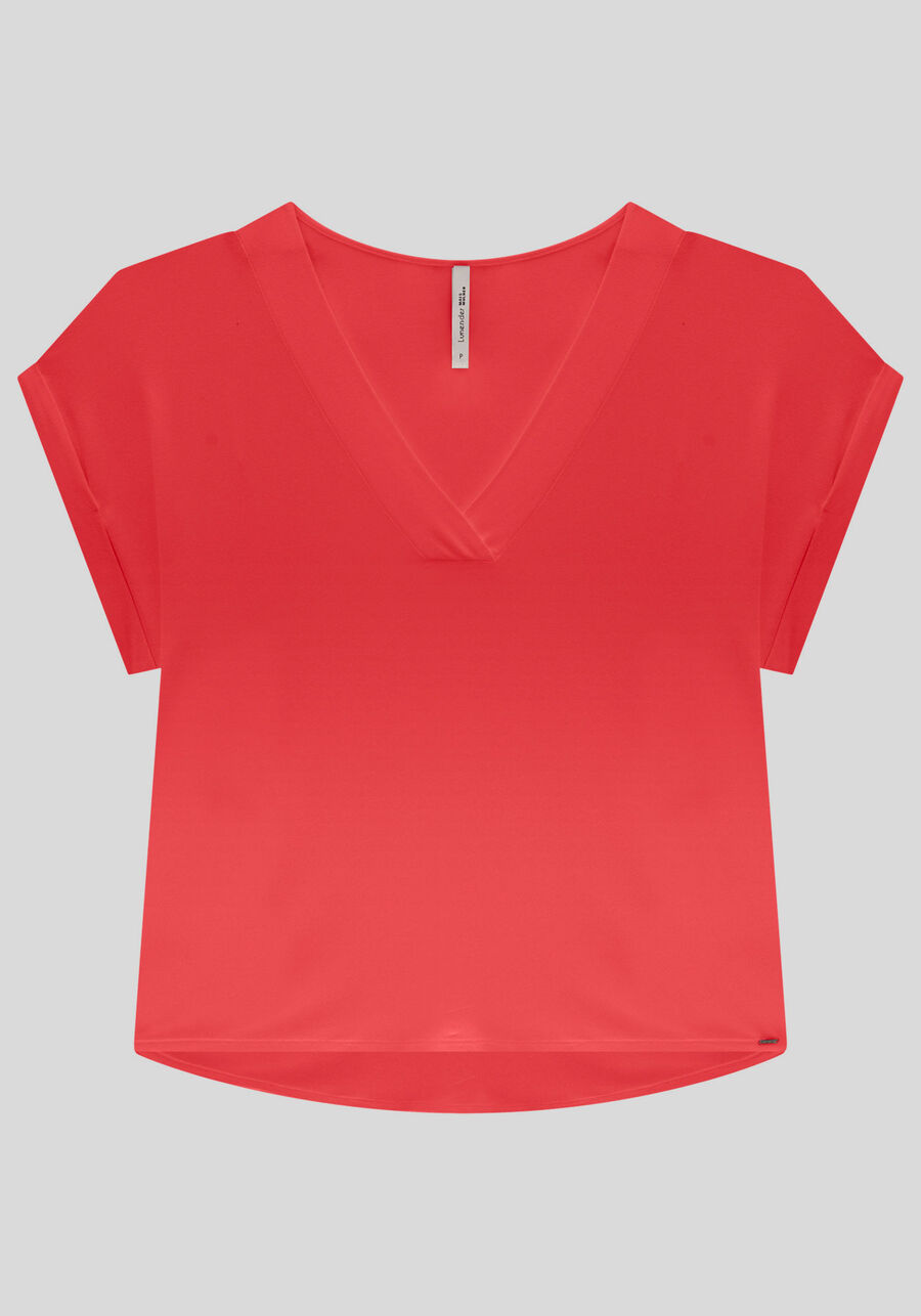 Blusa Plus Size em Malha Viscose com Decote V, . Blusa Plus Size em Malha Viscose com Decote V, , large.