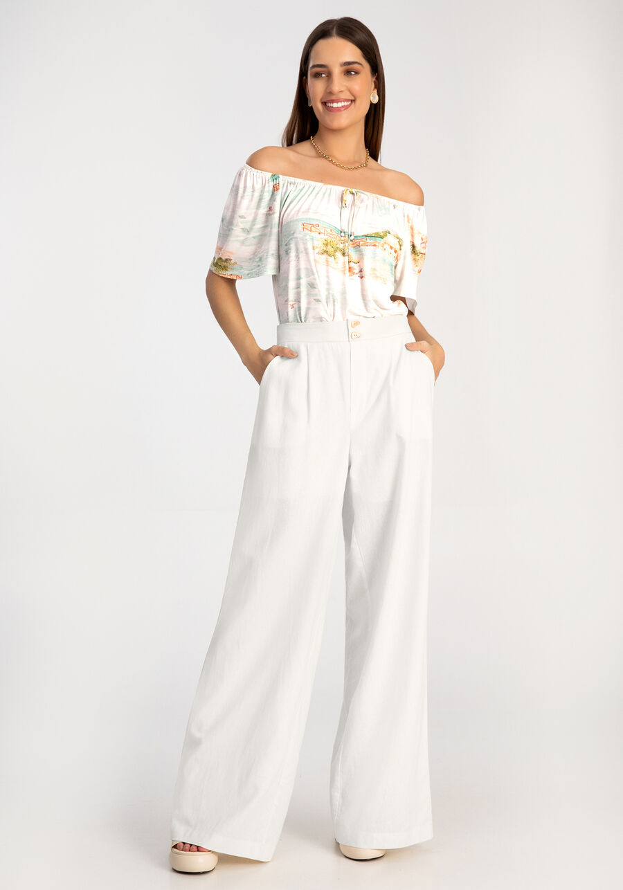 Blusa Ombro a Ombro em Malha Viscose Estampada, BORA BORA OFF. Blusa Ombro a Ombro em Malha Viscose Estampada, BORA BORA OFF, large.