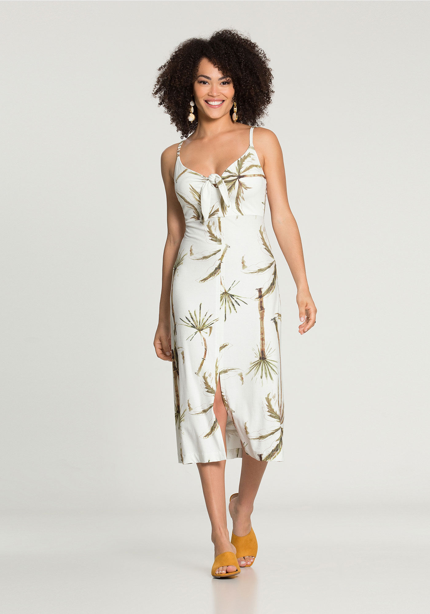 Vestido midi sales alcinha