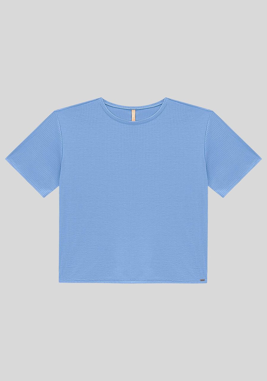 Blusa Plus Size Canelada Básica com Manga Curta, . Blusa Plus Size Canelada Básica com Manga Curta, , large.