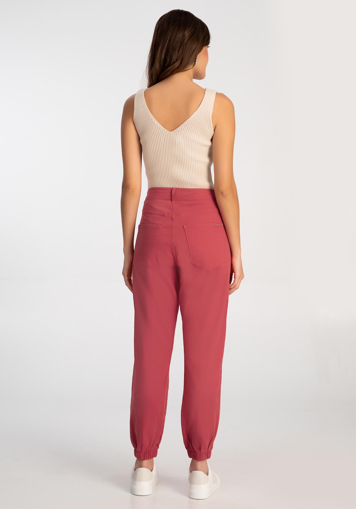 Cal&ccedil;a Sarja Jogging com Cadar&ccedil;o, VERMELHO POMME, large.