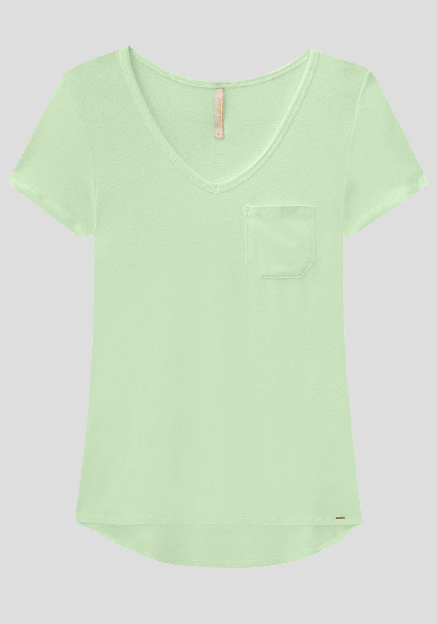 Blusa B&aacute;sica em Malha Viscose com Bolso, , large.