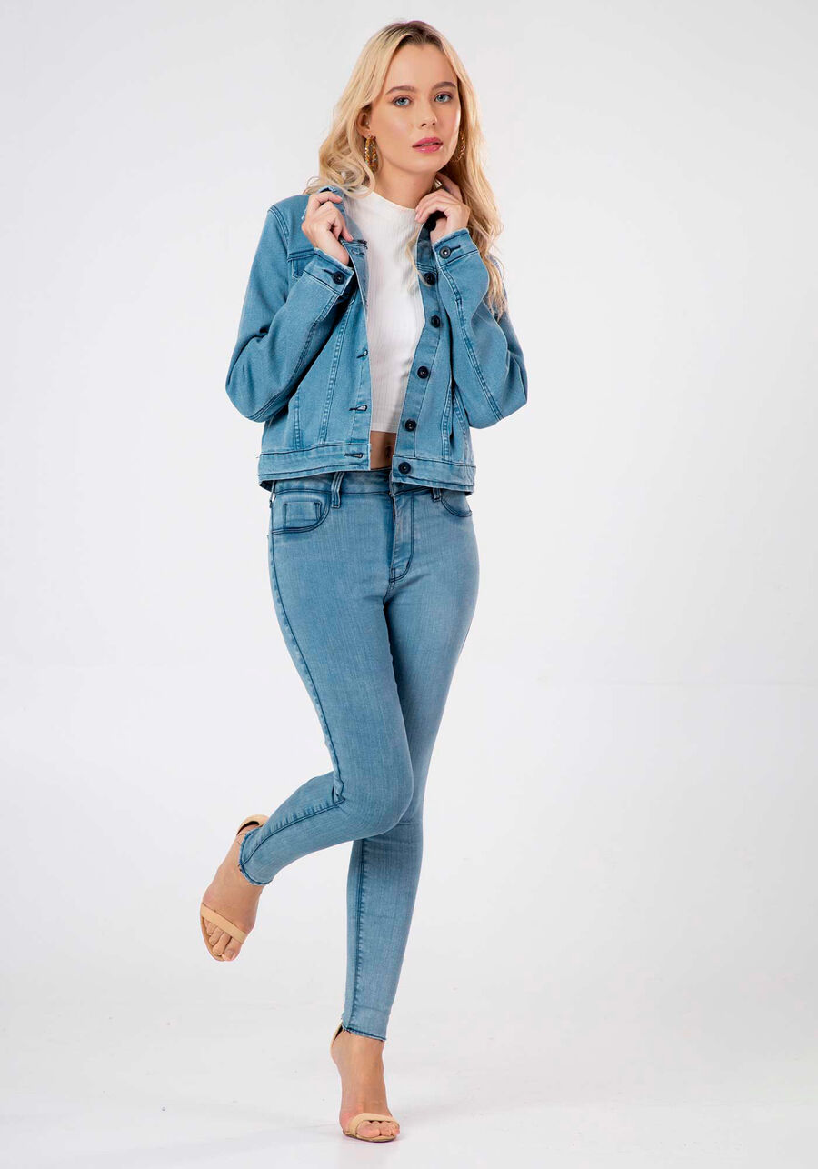 Jaqueta Jeans com Elastano com Bolso Interno, . Jaqueta Jeans com Elastano com Bolso Interno, , large.