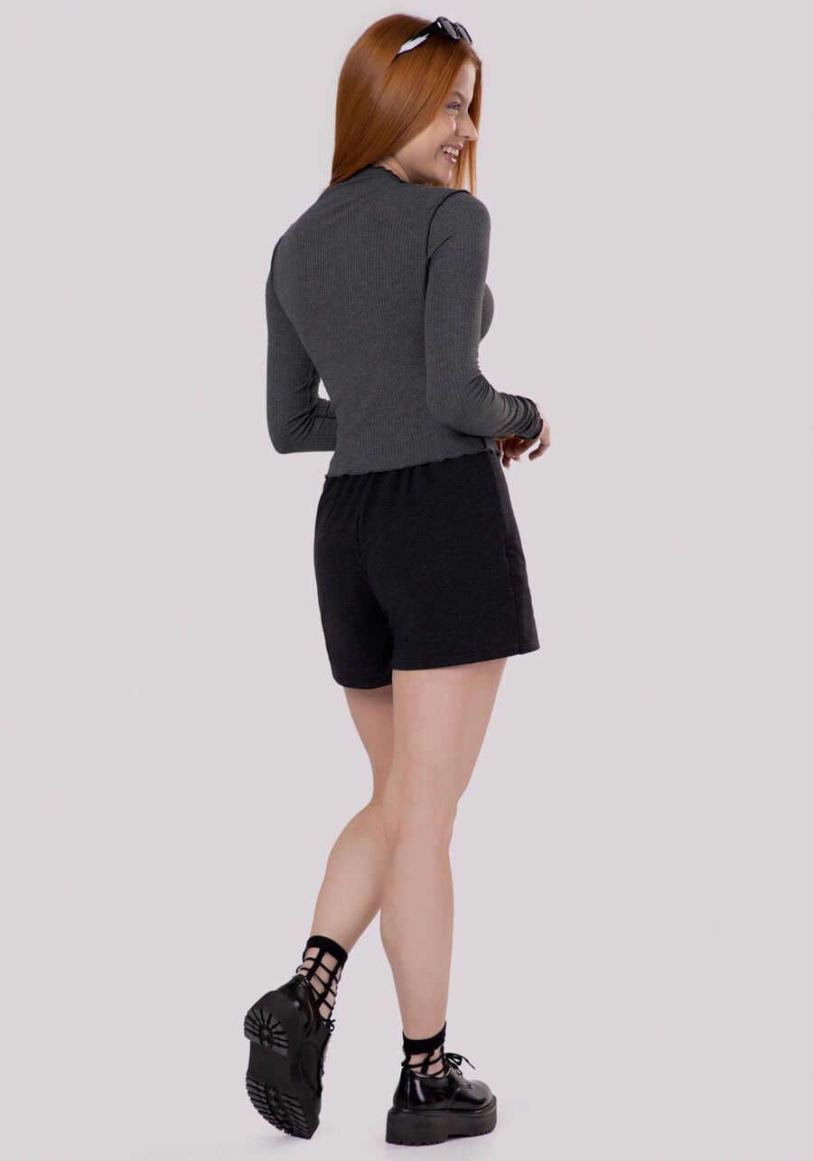 Blusa Juvenil Gola Alta com Detalhe Costura, . Blusa Juvenil Gola Alta com Detalhe Costura, , large.