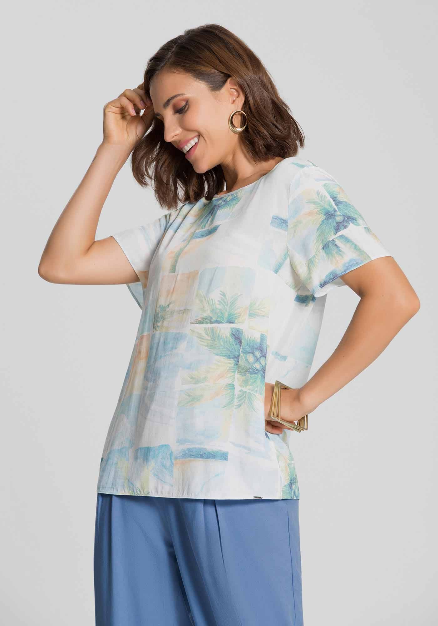 Blusa Rayon Bali Estampada, , large.