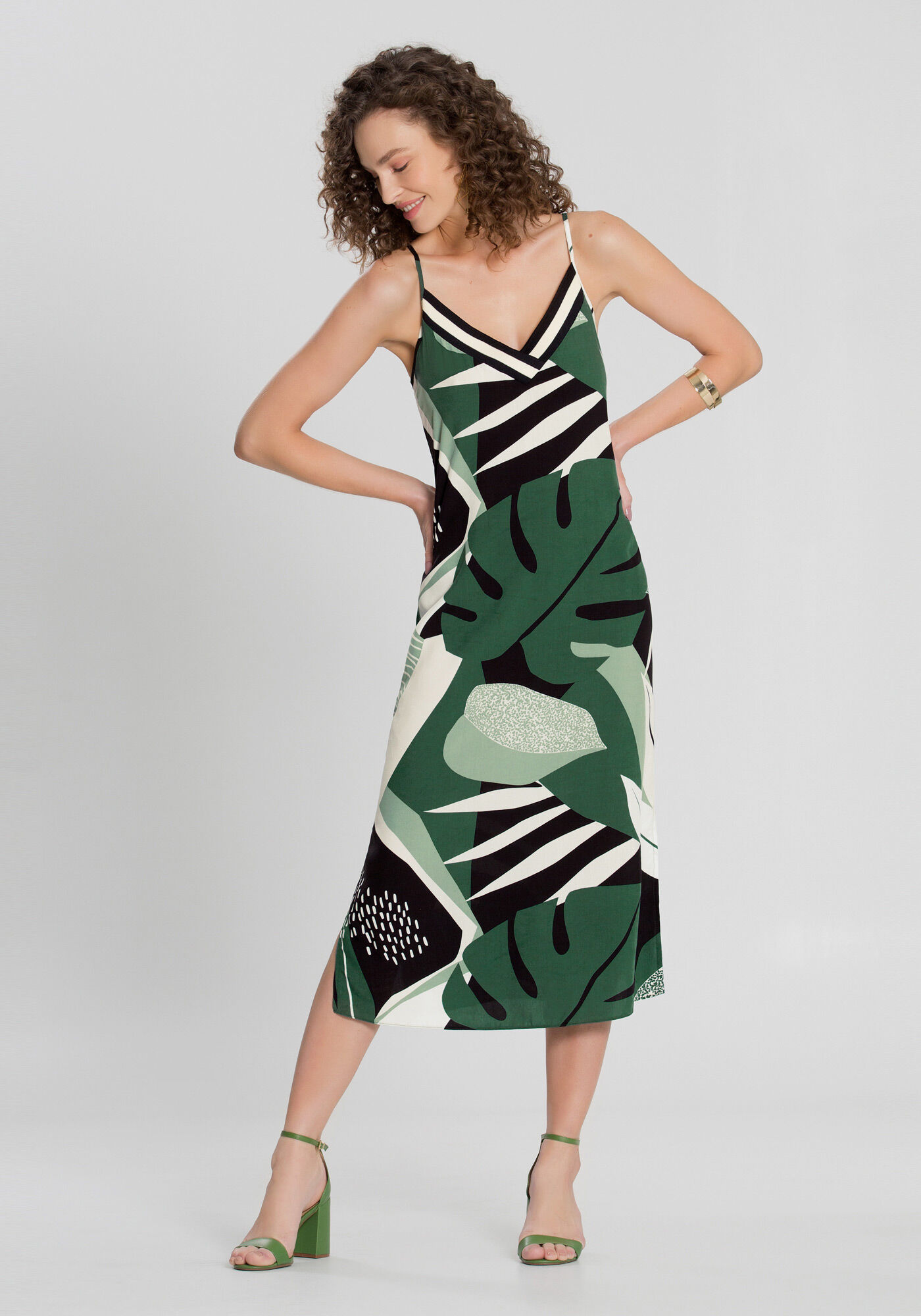 Vestido solto 2025 de alça