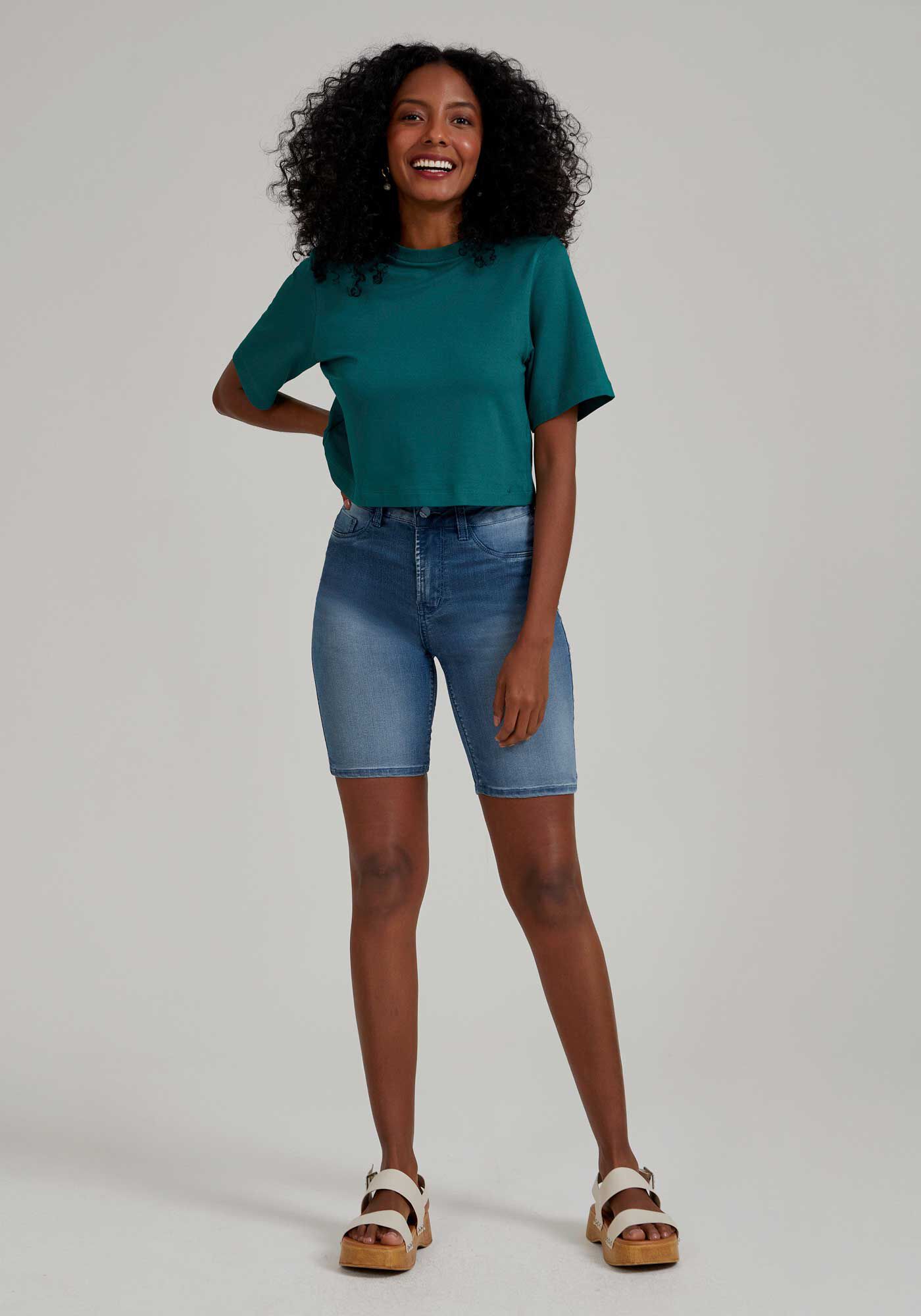Bermuda jeans ciclista on sale