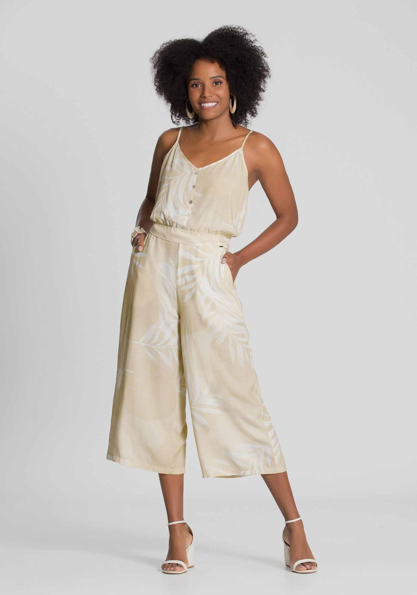 Calça longa pantacourt hot sale