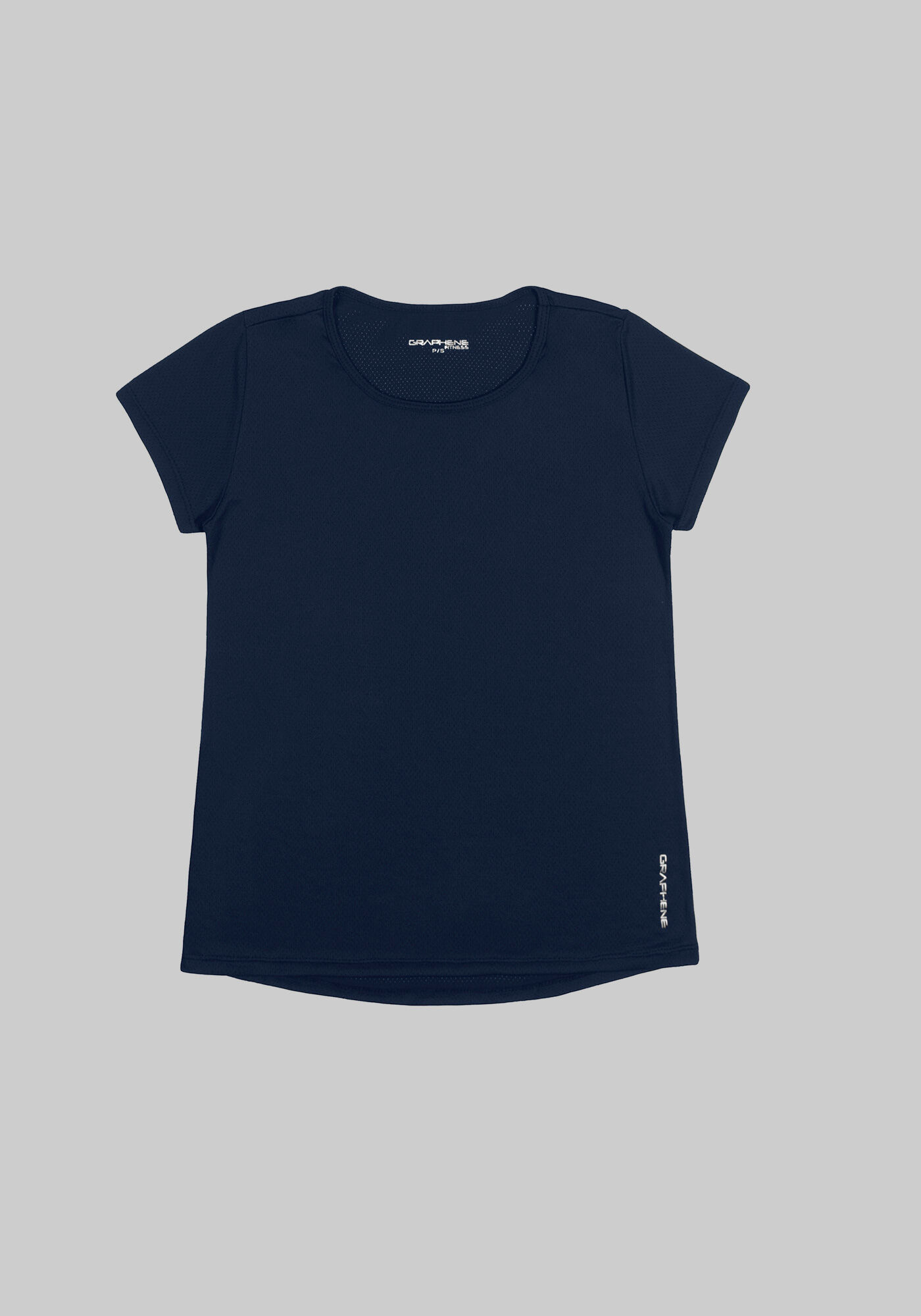 Blusa B&aacute;sica De Mangas Curtas Em Malha De Poliamida, , large.