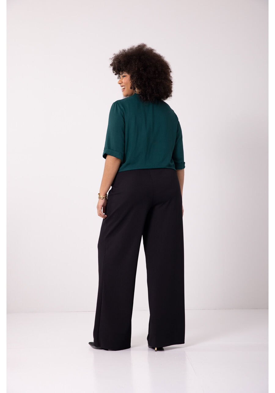 Camisa Plus Size Alongada Com Mangas 3/4 E Botões, . Camisa Plus Size Alongada Com Mangas 3/4 E Botões, , large.