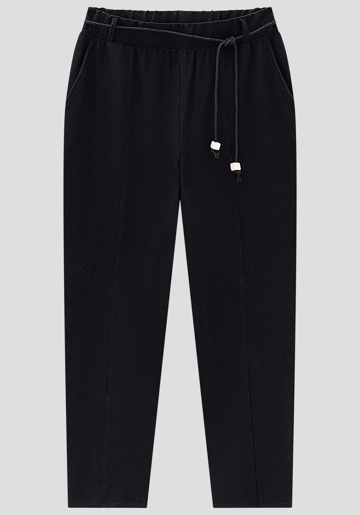 Conjunto Plus Size em Moletom com Bolsos, PRETO REATIVO, large.