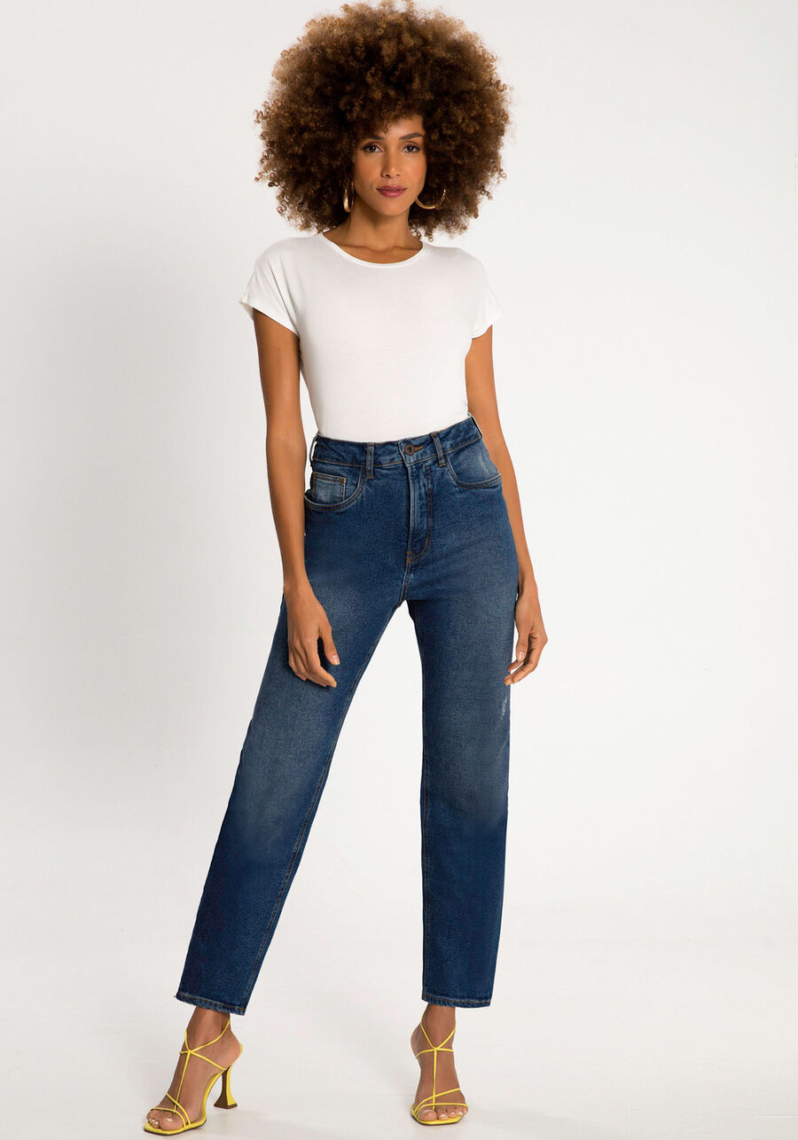 Calça Jeans Mommy Chapa Barriga com Elastano, . Calça Jeans Mommy Chapa Barriga com Elastano, , large.