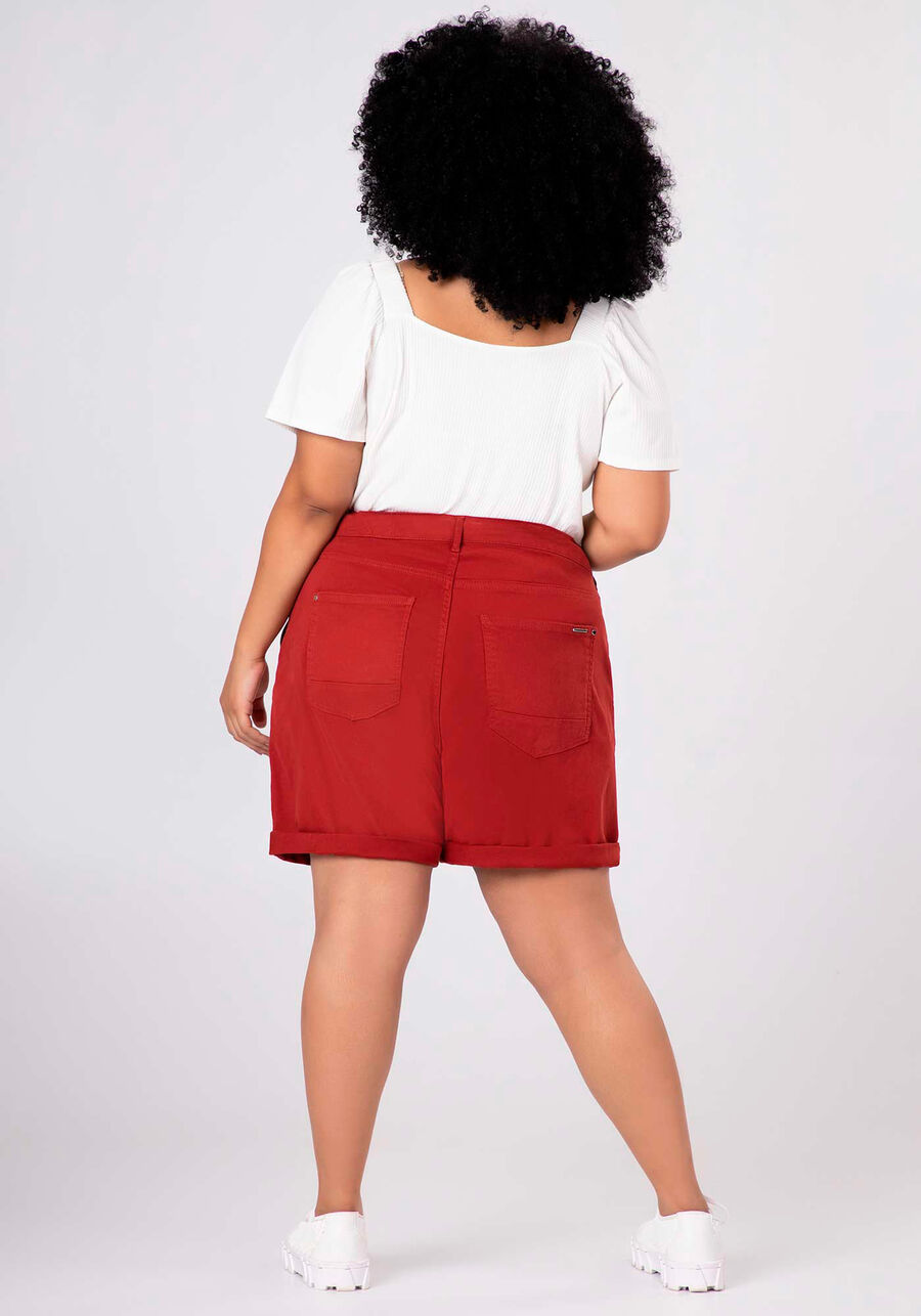 Shorts Boyfriend Plus Size Com Bolsos Em Sarja Com Elastano, . Shorts Boyfriend Plus Size Com Bolsos Em Sarja Com Elastano, , large.