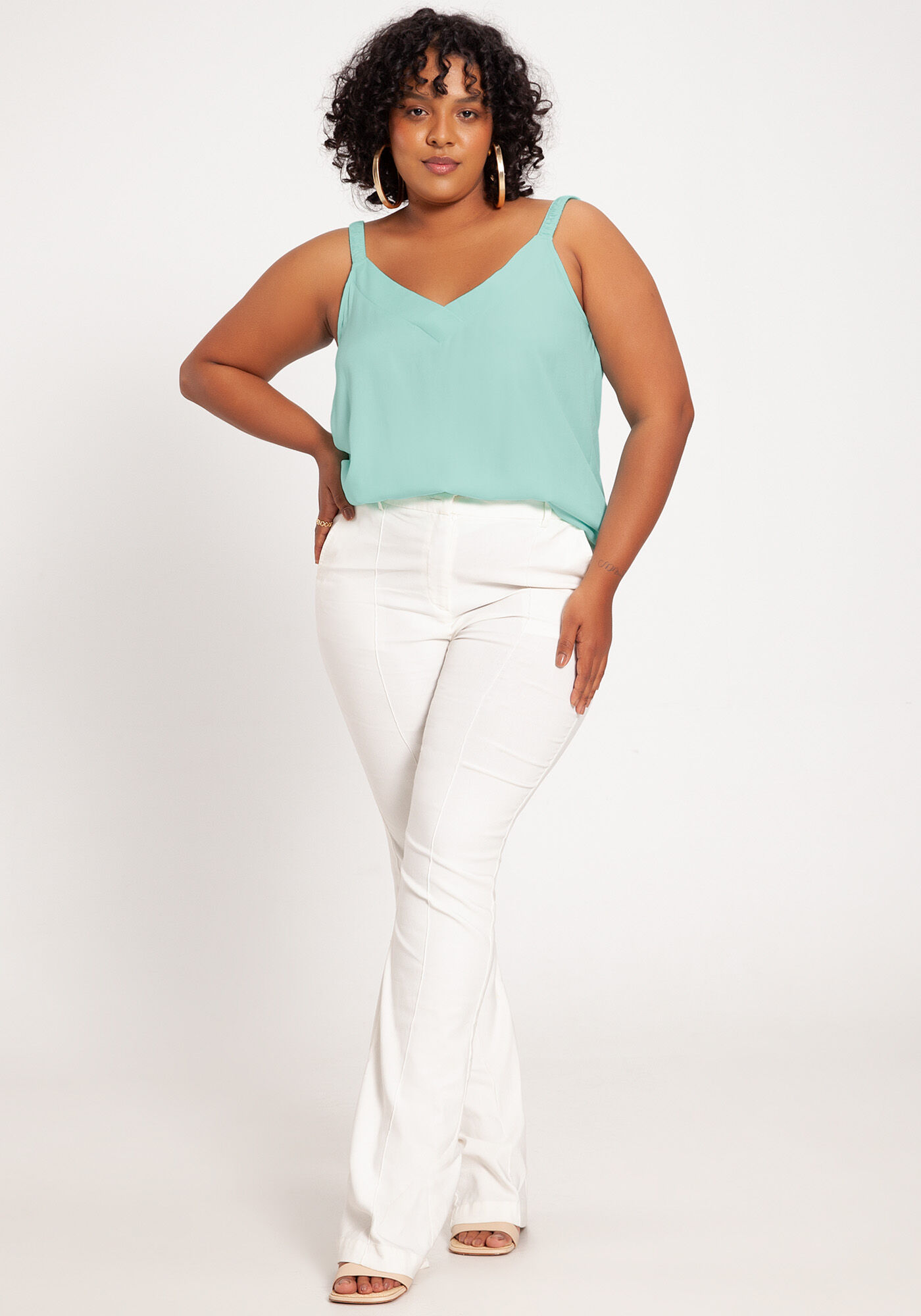 Blusa plus size store jeans