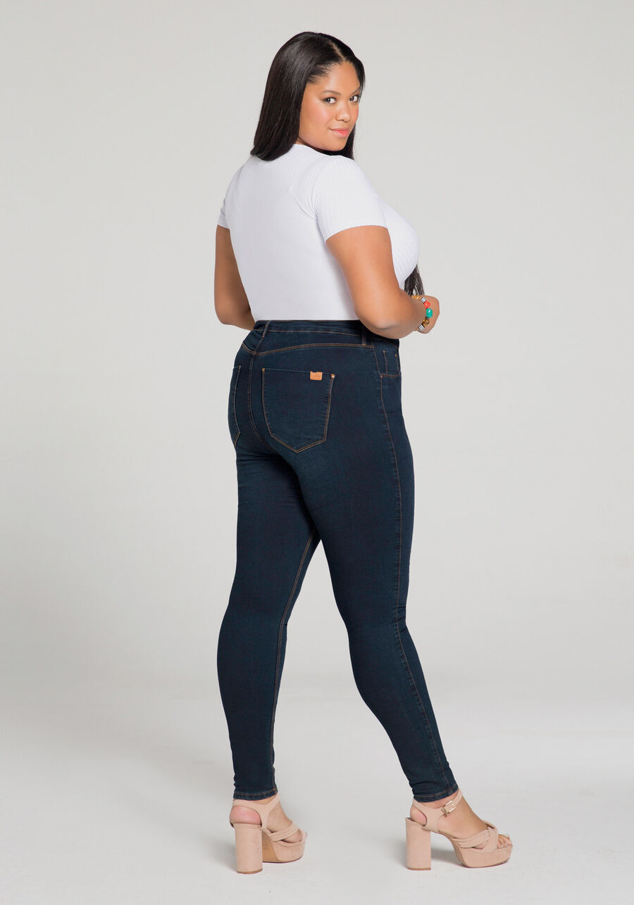 Calça Jeans Skinny Fit For Me Plus Size, JEANS, large.