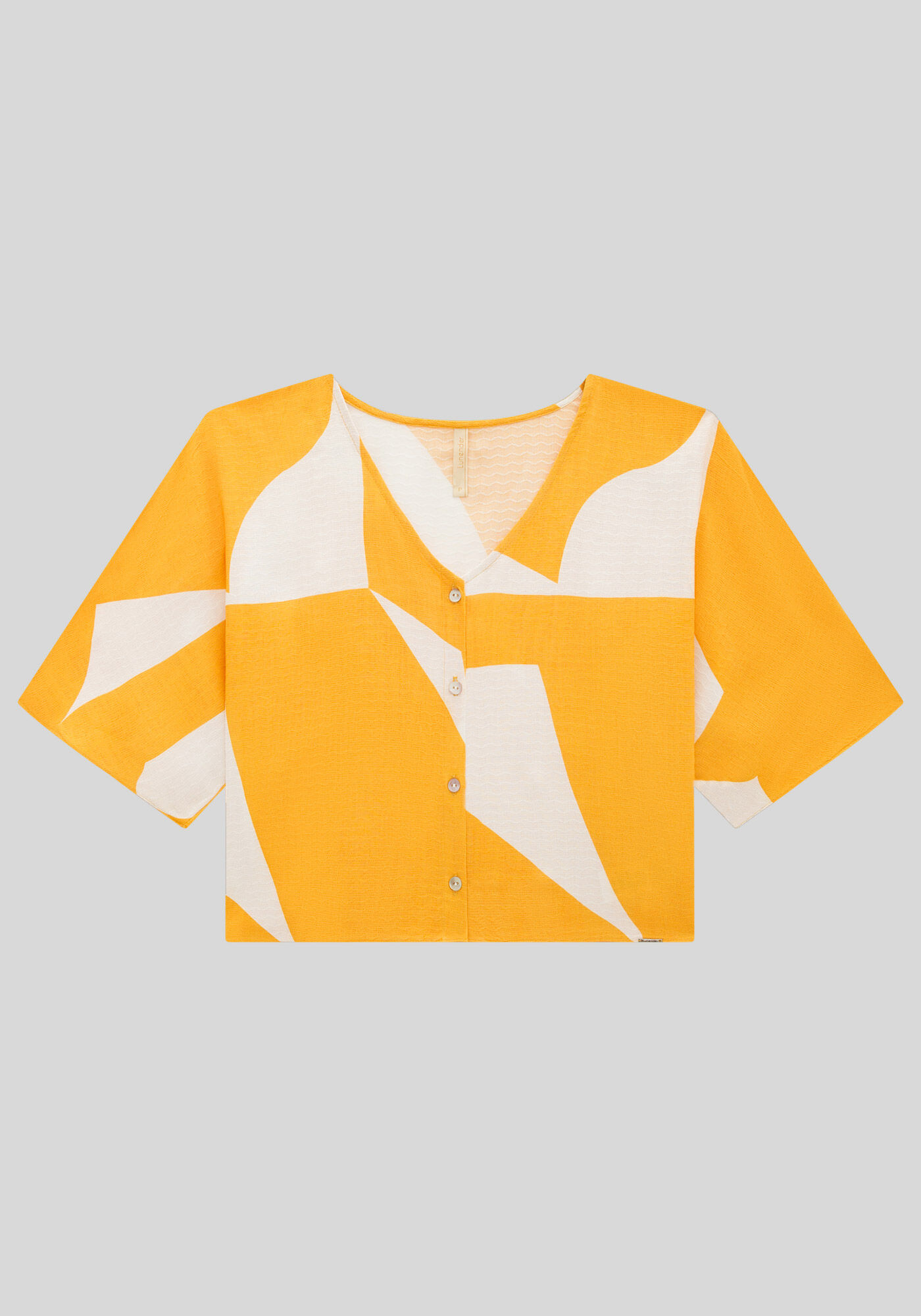 Camisa Manga Curta em Viscose Estampada, , large.