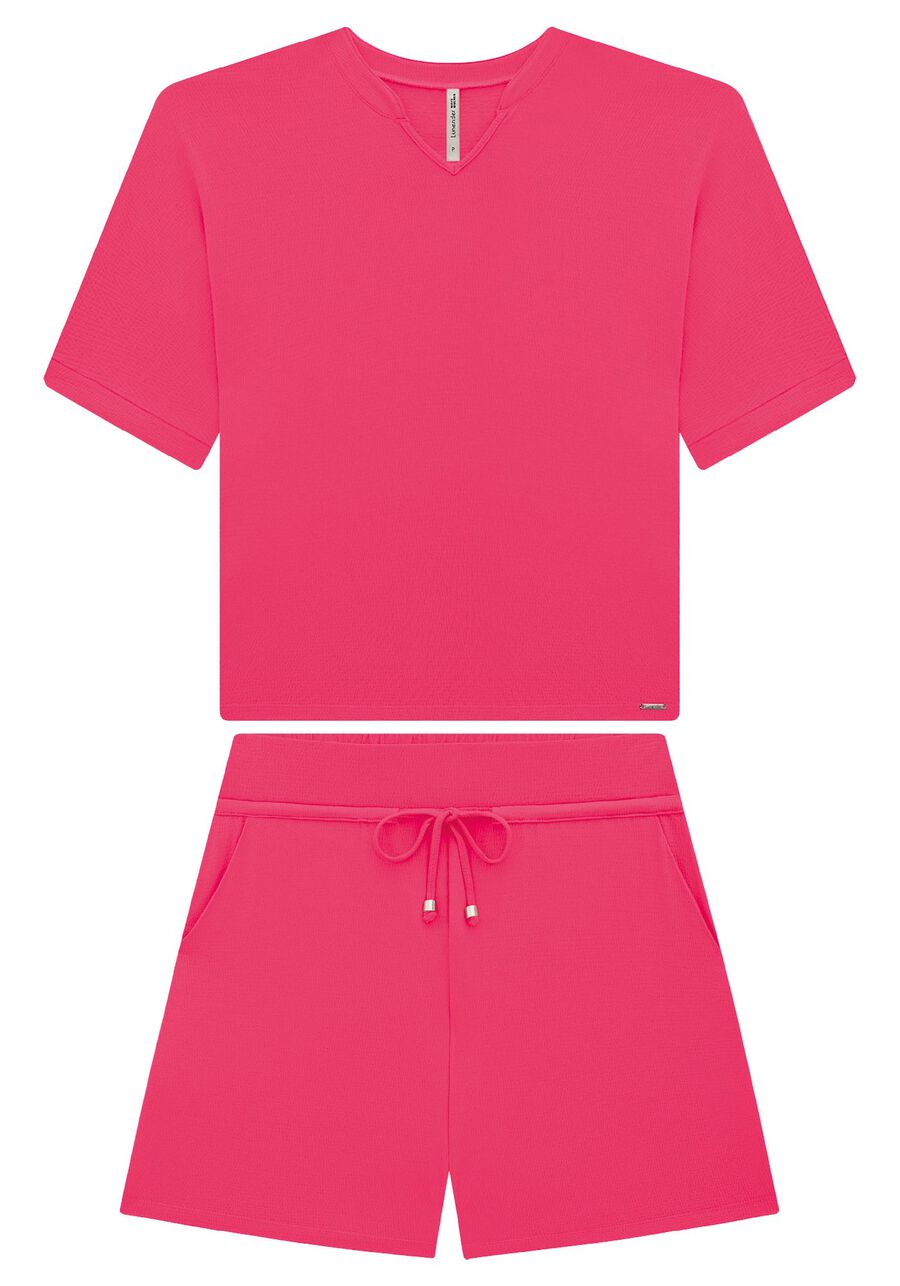 Conjunto Plus Size em Malha com Blusa e Shorts, . Conjunto Plus Size em Malha com Blusa e Shorts, , large.