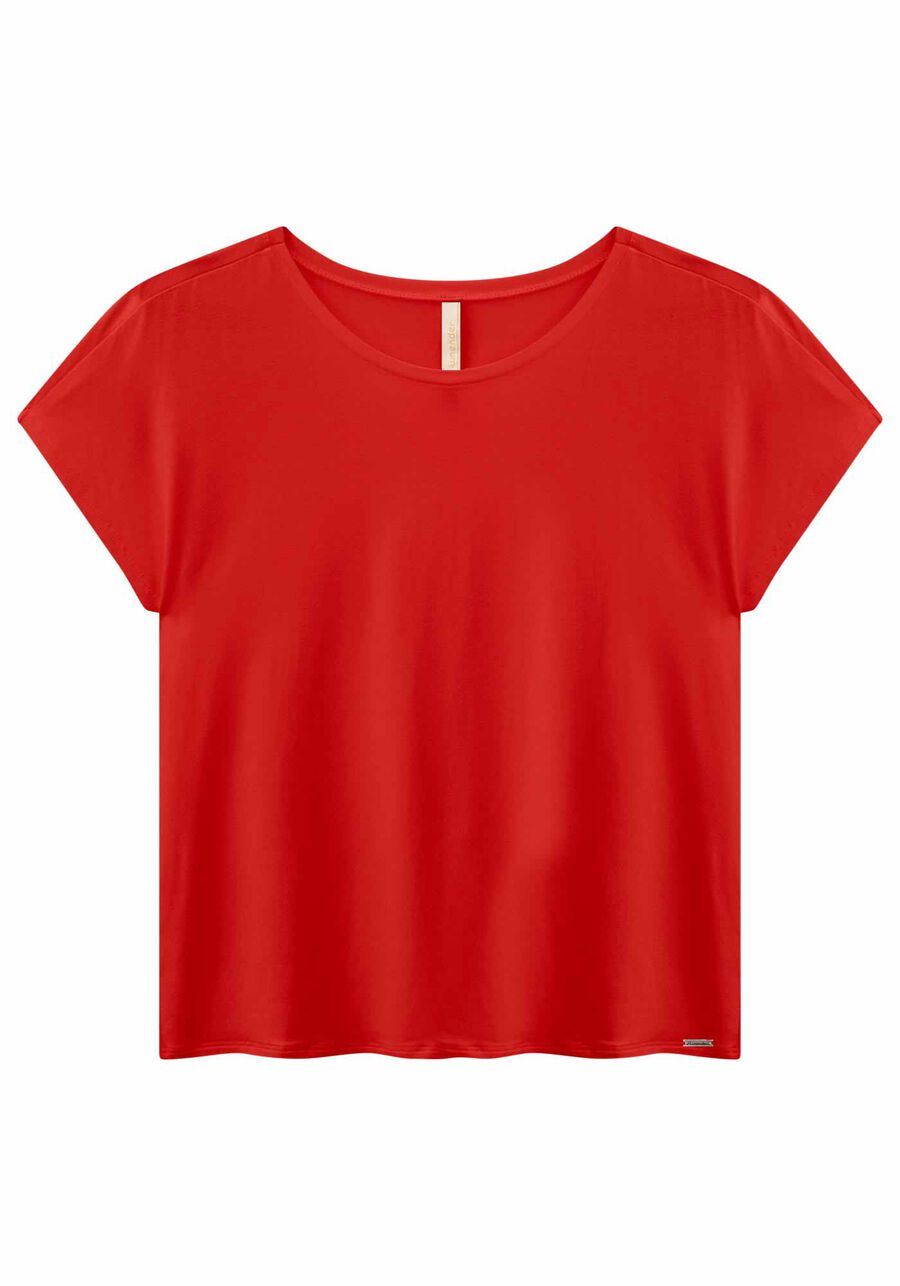 Blusa Lisa Básica Em Malha De Viscose Com Elastano, . Blusa Lisa Básica Em Malha De Viscose Com Elastano, , large.