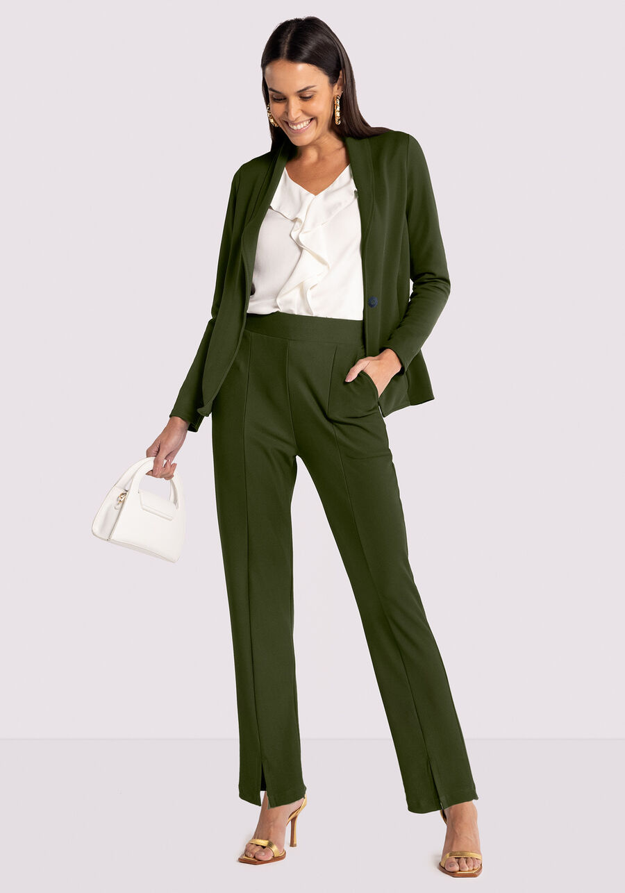 Blazer Alfaiataria em Malha com Bolso, . Blazer Alfaiataria em Malha com Bolso, , large.