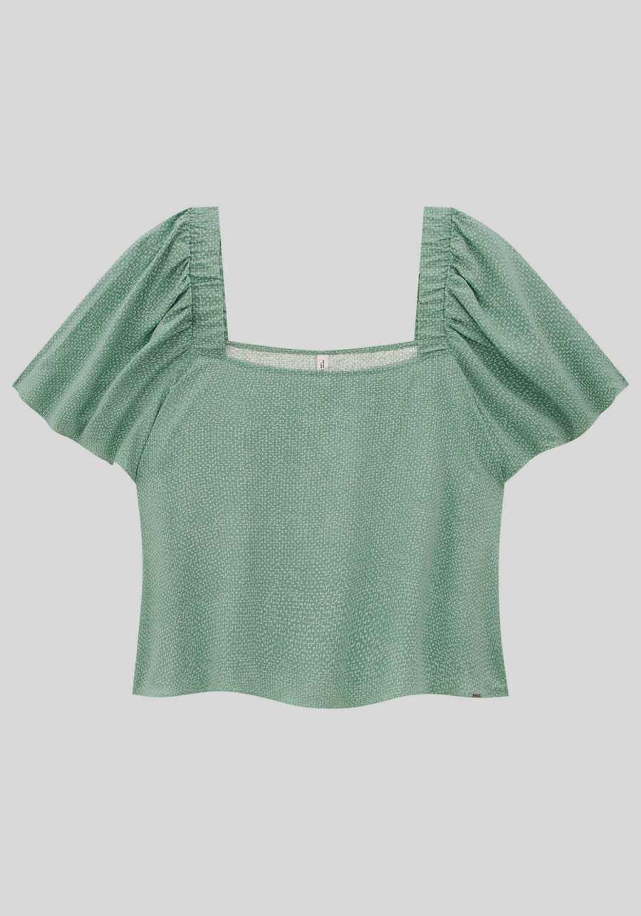 Blusa Plus Size em Viscose com Decote Quadrado, . Blusa Plus Size em Viscose com Decote Quadrado, , large.