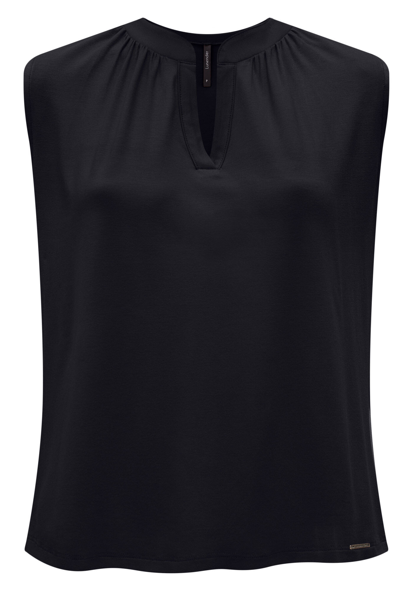 Blusa Com Decote Em V E Gola Drapeada Em Malha De Viscose, , large.