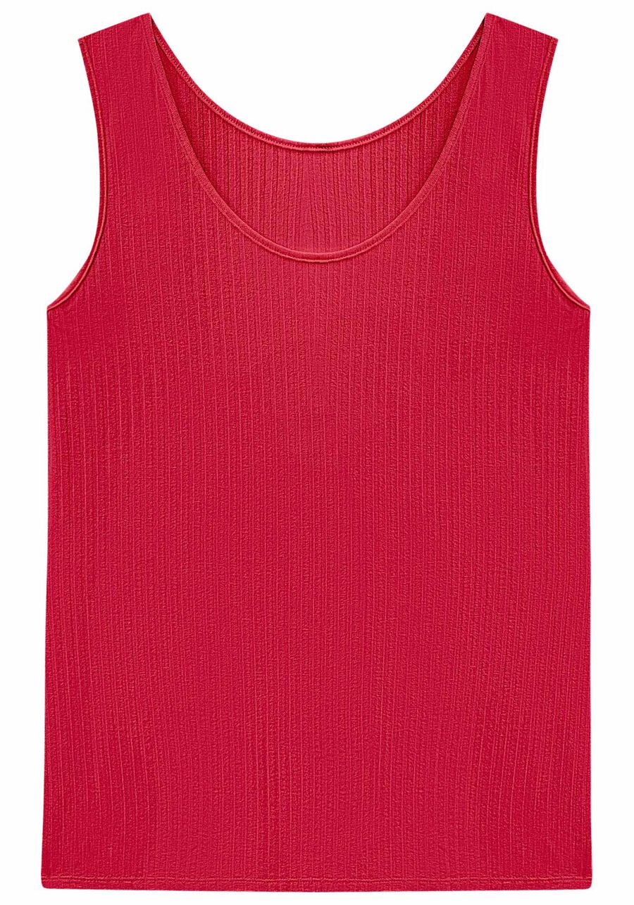 Blusa Regata Lisa Canelada Com Decote Redondo, VERMELHO STOP SIGN. Blusa Regata Lisa Canelada Com Decote Redondo, VERMELHO STOP SIGN, large.