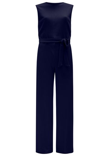 Macacão Longo Com Bolsos Em Malha Tricô, MARINHO ACTION. Macacão Longo Com Bolsos Em Malha Tricô, MARINHO ACTION, large.