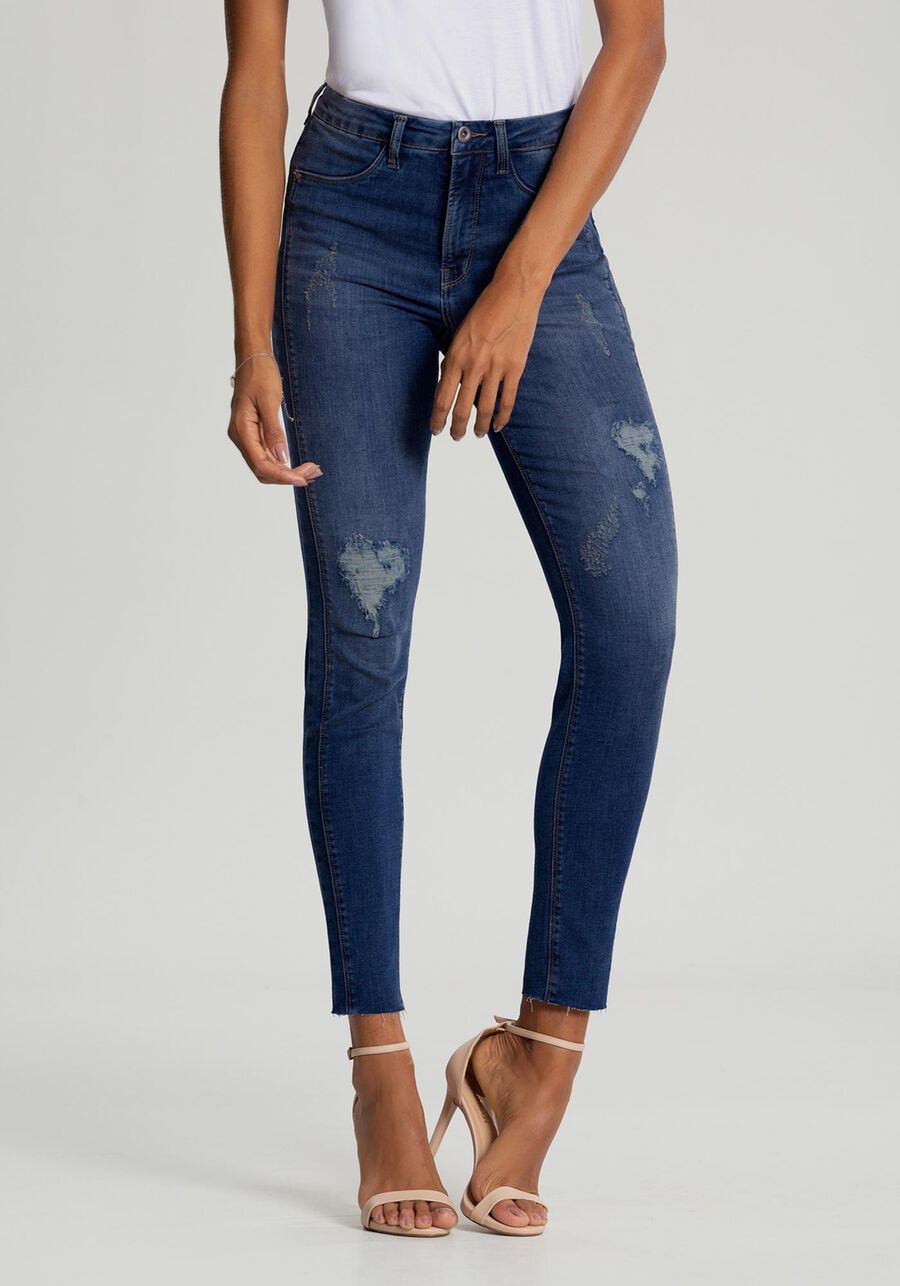 Calca Skinny Cropped Jeans Escultural Lunender Calca Skinny Cropped Jeans Escultural Lunender