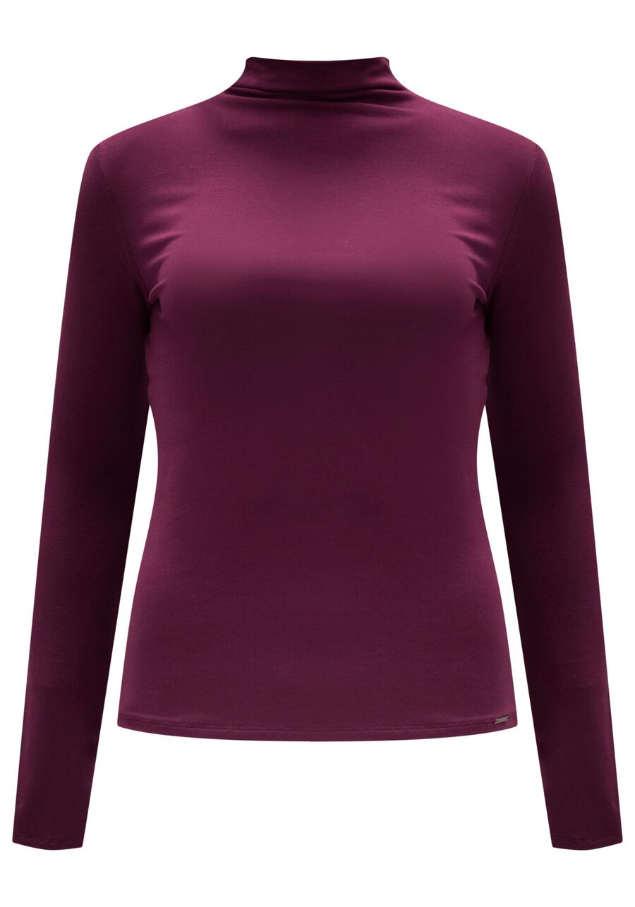 Blusa Básica Com Mangas Longas E Gola Alta Em Malha, . Blusa Básica Com Mangas Longas E Gola Alta Em Malha, , large.