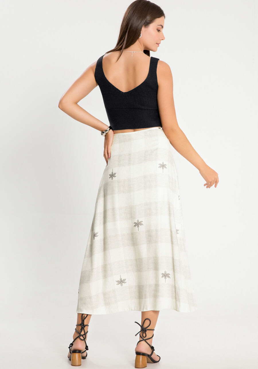 Saia Midi em Viscose Transpassada, . Saia Midi em Viscose Transpassada, , large.