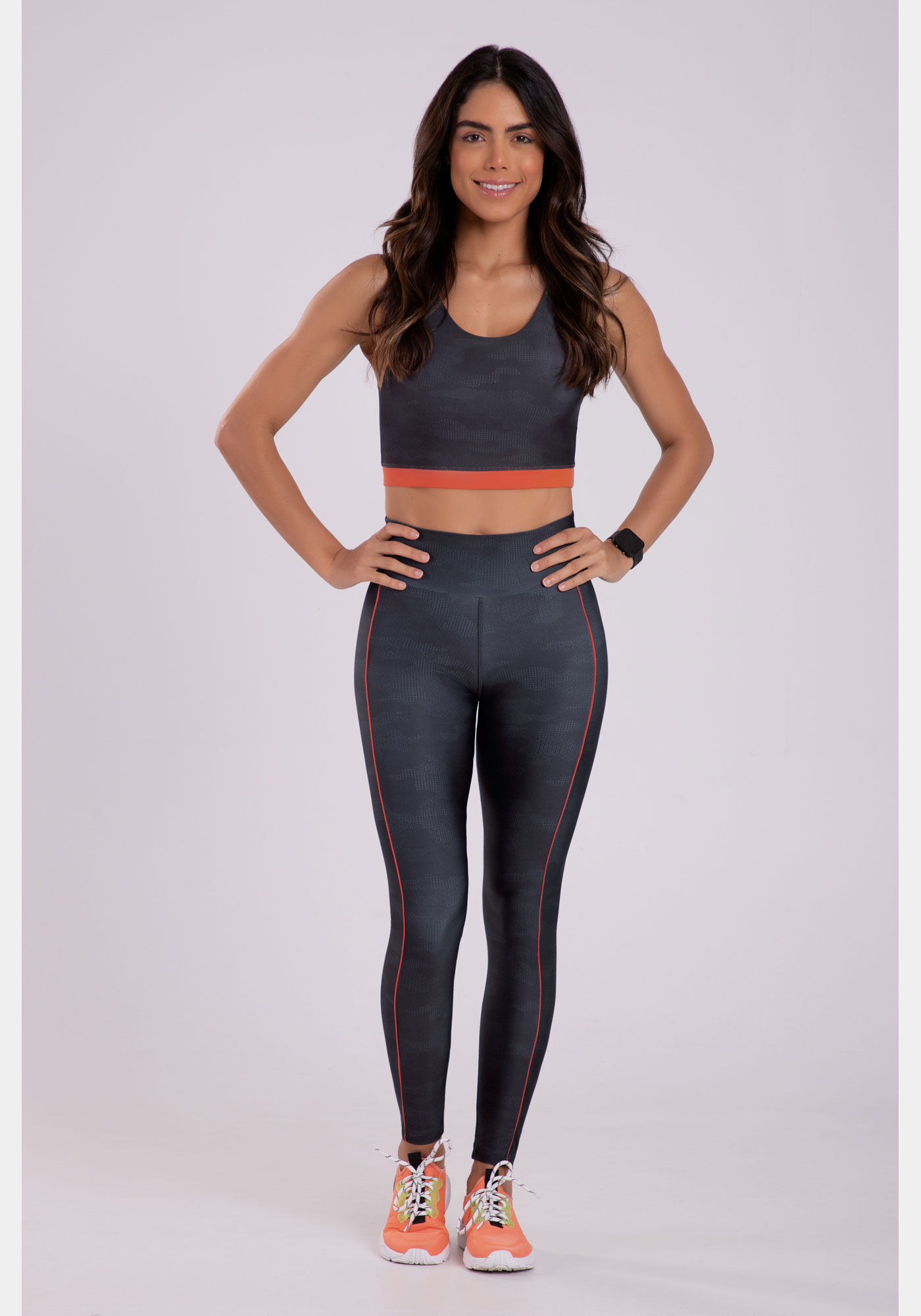 Calça legging estampada top