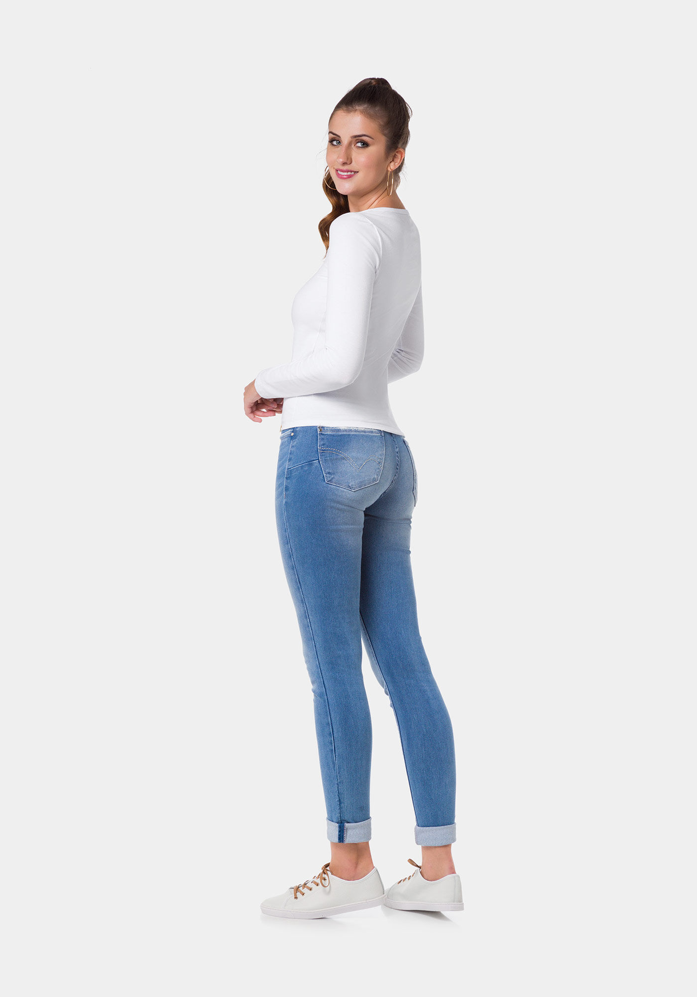 Blusa Manga Longa em Malha Cotton B&aacute;sica, , large.