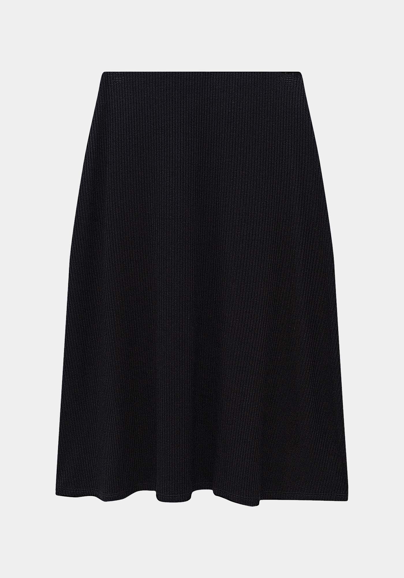 Saia Midi Canelada, PRETO REATIVO, large.