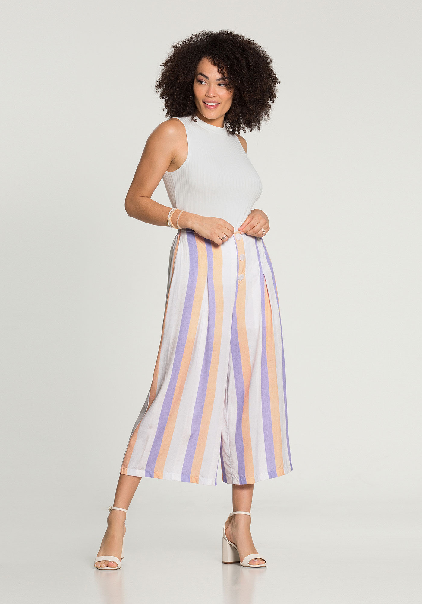 Pantacourt plus size best sale listrada