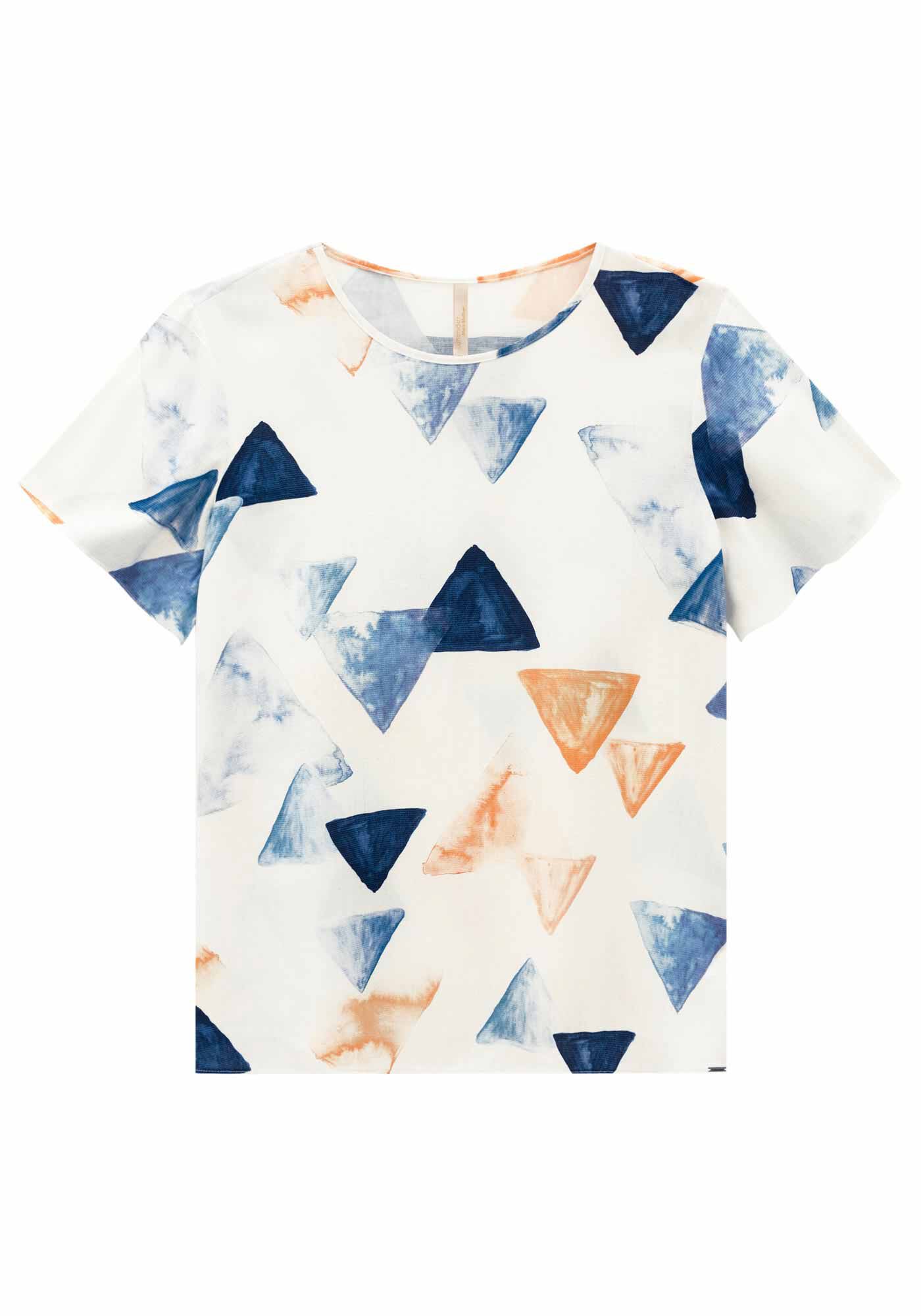 Blusa Plus Size Rayon Estampada, BRANCO OFF WHITE, large.