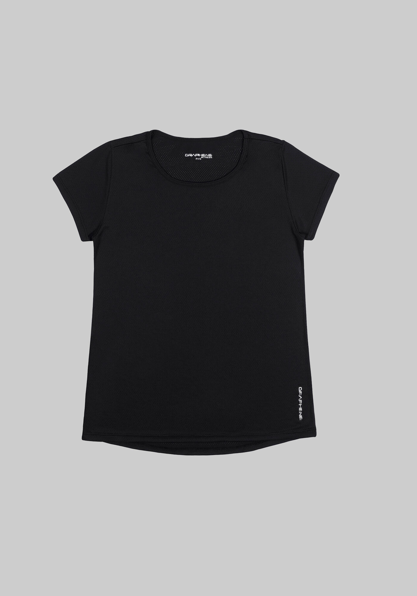 Blusa B&aacute;sica De Mangas Curtas Em Malha De Poliamida, , large.